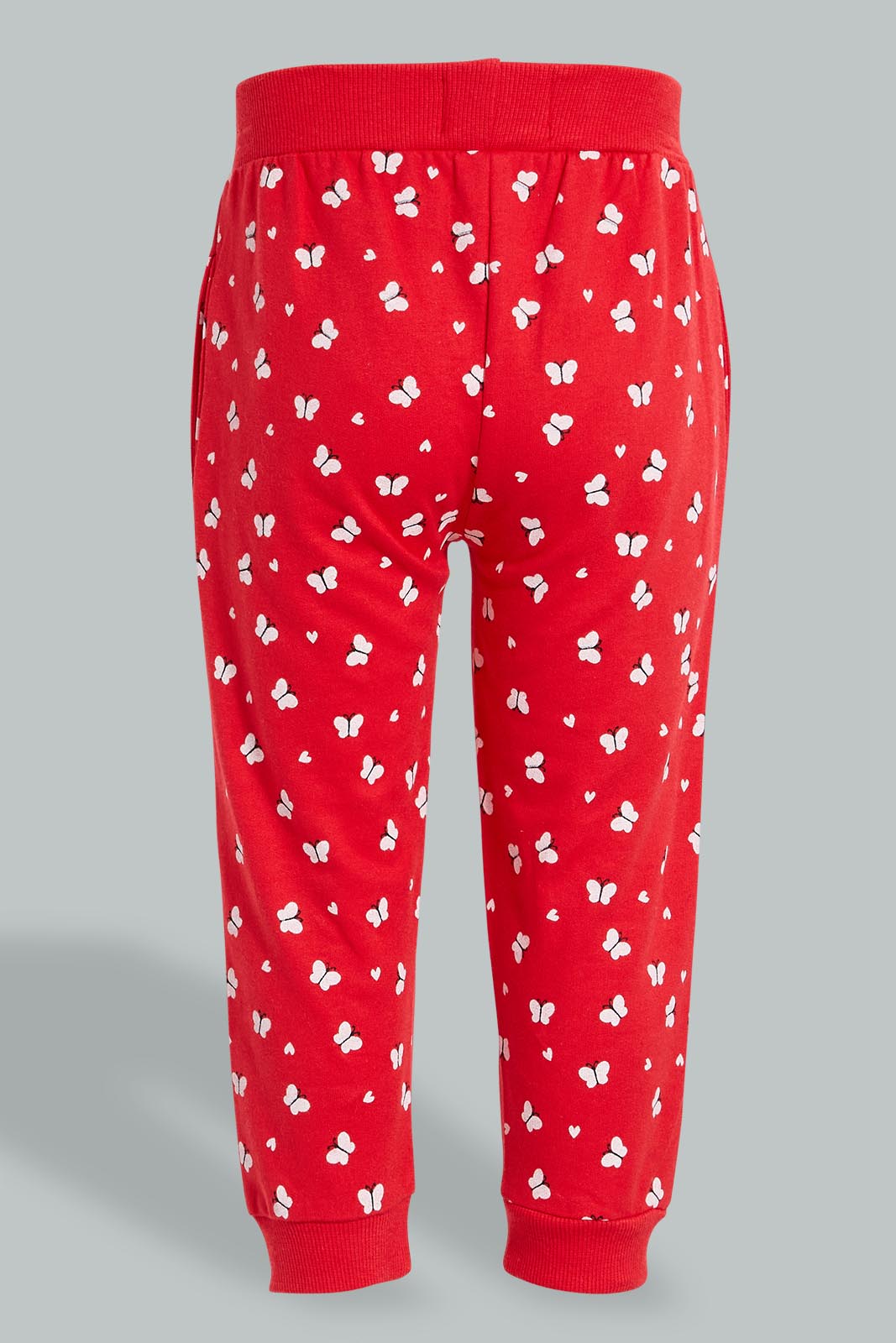 Redtag-Coral-Placement-Print-Trackpant-Joggers-Infant-Girls-3 to 24 Months