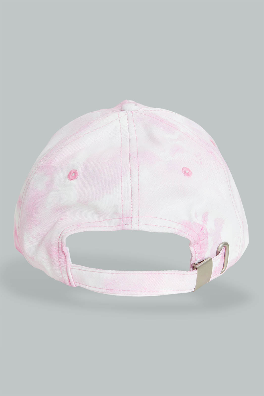 Redtag-Pink-And-White-Tie-And-Dye-Printed-Cap-Caps-Girls-
