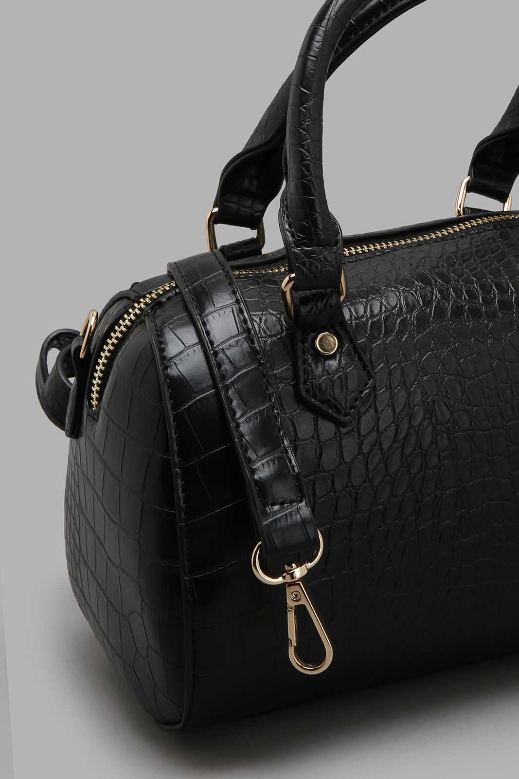 Redtag-Black-Weaves-Day-Bag-Day-Bags-Women-