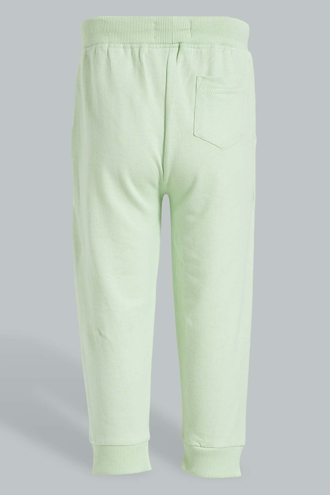 Redtag-Mint-Placement-Print-Active-Pant-Joggers-Infant-Boys-3 to 24 Months