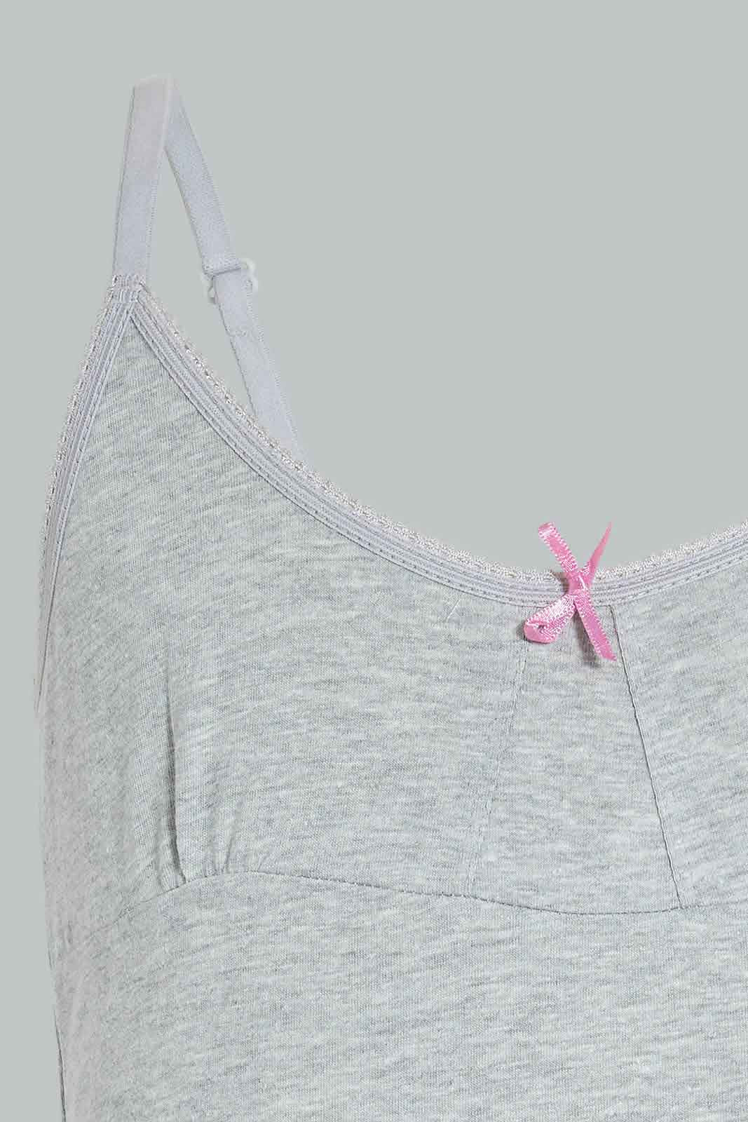 Redtag-Grey-Melange-X-White/Pink-Vest-(2Pack)-365,-Colour:Assorted,-Filter:Senior-Girls-(9-to-14-Yrs),-GSR-Vests,-New-In,-New-In-GSR,-Non-Sale,-Section:Kidswear-Senior-Girls-9 to 14 Years