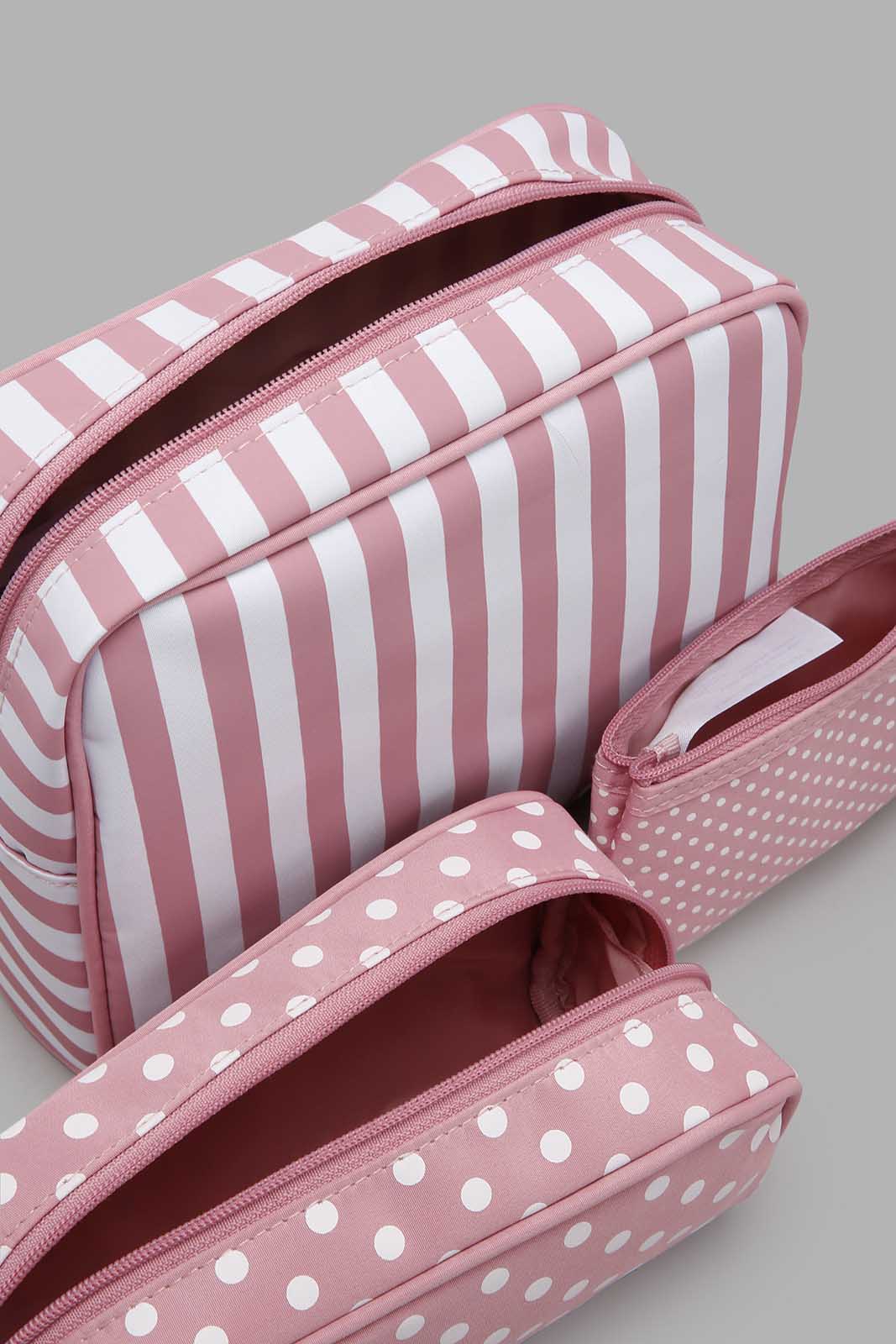 Redtag-Pink-Polka-Dots-Cosmetic-Pouches-Cosmetic-Pouches-Women-