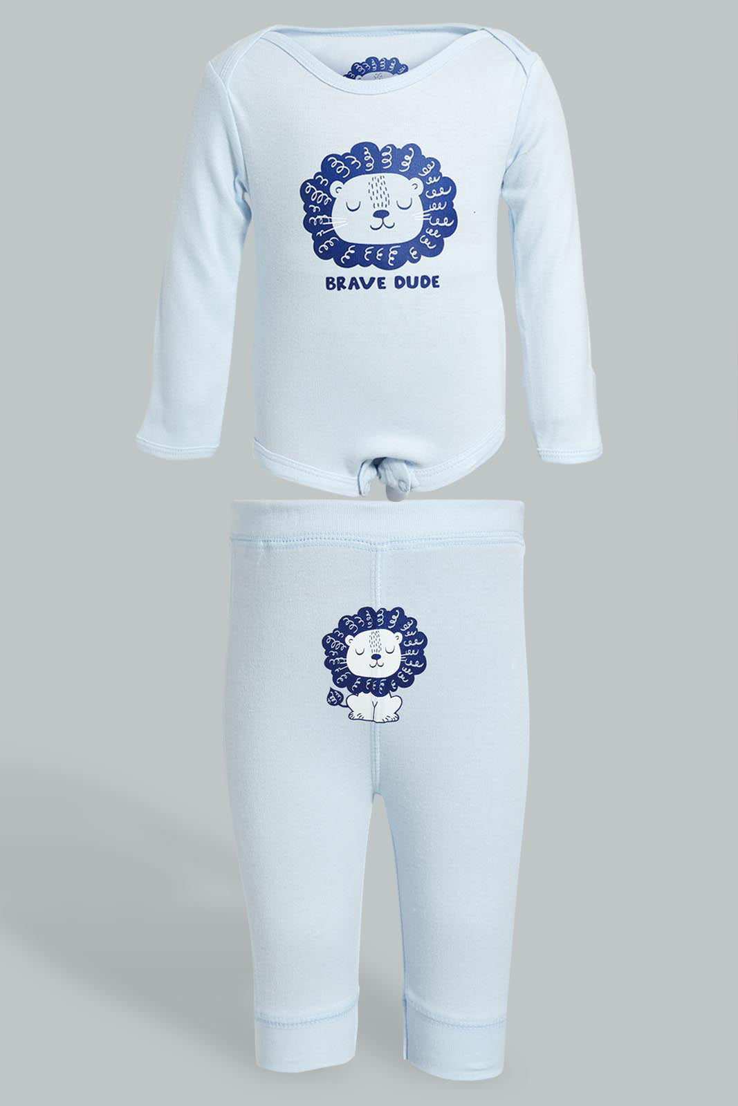 Redtag-Blue-Lion-3-Pieces-Pack-Gift-Set-Gift-Sets-Baby-0 to 12 Months