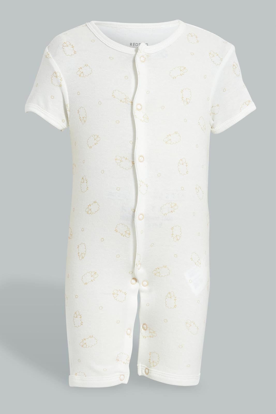Redtag-Beige-Stripe-And-Animal-Print-Romper-Colour:Beige,-Filter:Baby-(0-to-12-Mths),-NBF-Rompers,-New-In,-New-In-NBF,-Non-Sale,-S22B,-Section:Kidswear-Baby-0 to 12 Months