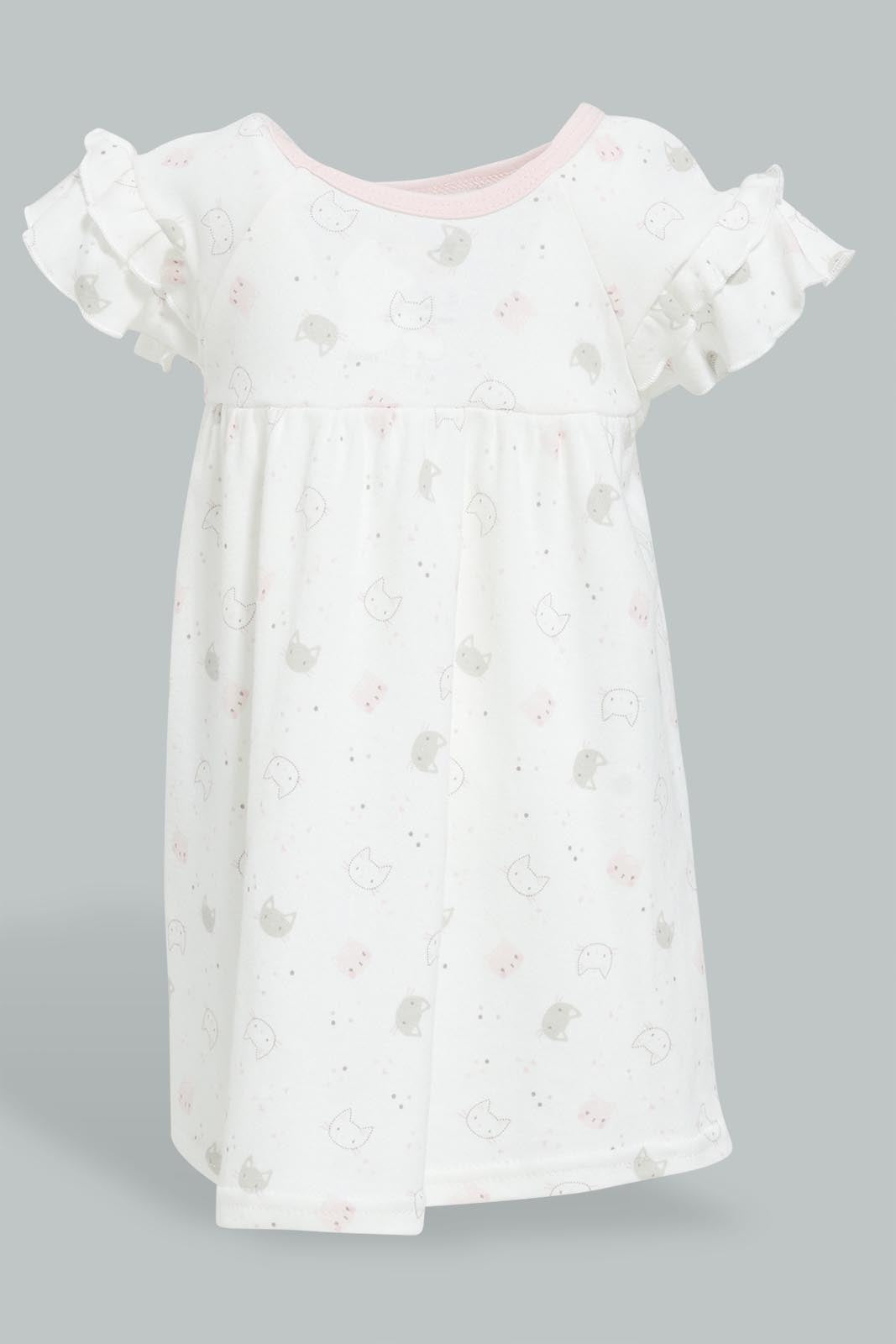 Redtag-Pink-Kitten-Shift-Dress-Colour:Pink,-Filter:Baby-(0-to-12-Mths),-NBG-Dresses,-New-In,-New-In-NBG,-Non-Sale,-S22B,-Section:Kidswear-Baby-0 to 12 Months
