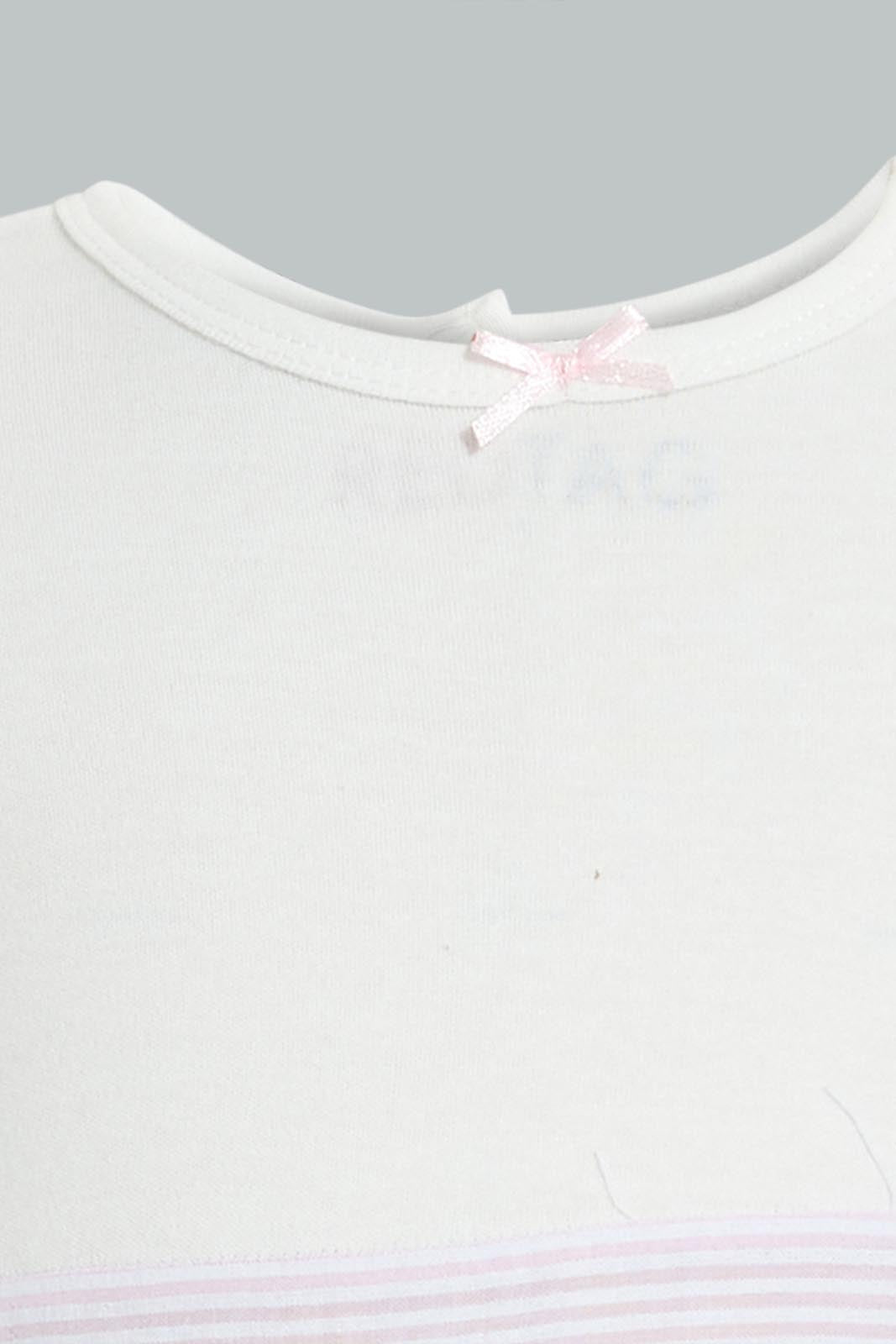 Redtag-White-And-Pink-Seer-Sucker-Romper-Colour:Pink,-Filter:Baby-(0-to-12-Mths),-NBG-Rompers,-New-In,-New-In-NBG,-Non-Sale,-S22B,-Section:Kidswear-Baby-0 to 12 Months