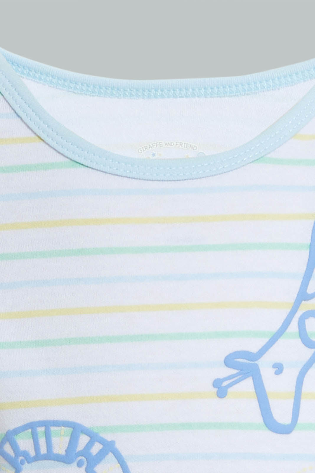 Redtag-Blue-Giraffe-T-Shirt-&-Shorts-Set-Colour:Blue,-Filter:Baby-(0-to-12-Mths),-NBF-Sleepsuits,-New-In,-New-In-NBF,-Non-Sale,-S22B,-Section:Kidswear-Baby-0 to 12 Months