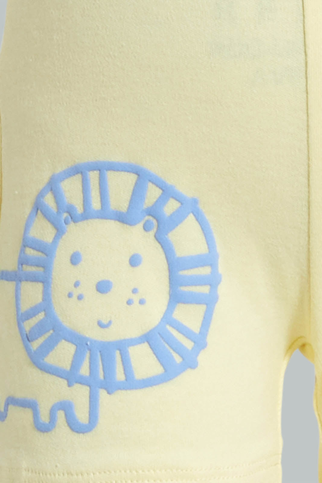 Redtag-Blue-And-Yellow-Lion-T-Shirt-&-Shorts-Set-Colour:Blue,-Filter:Baby-(0-to-12-Mths),-NBF-Sleepsuits,-New-In,-New-In-NBF,-Non-Sale,-S22B,-Section:Kidswear-Baby-0 to 12 Months