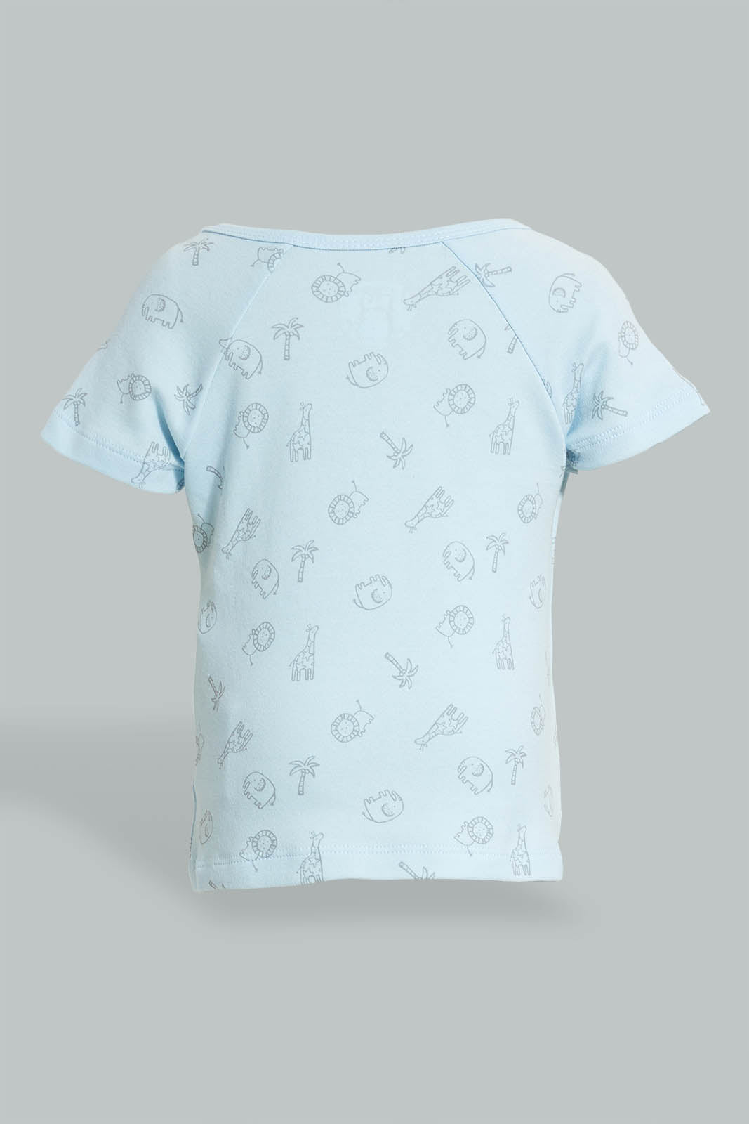 Redtag-Blue-And-Yellow-Lion-T-Shirt-&-Shorts-Set-Colour:Blue,-Filter:Baby-(0-to-12-Mths),-NBF-Sleepsuits,-New-In,-New-In-NBF,-Non-Sale,-S22B,-Section:Kidswear-Baby-0 to 12 Months