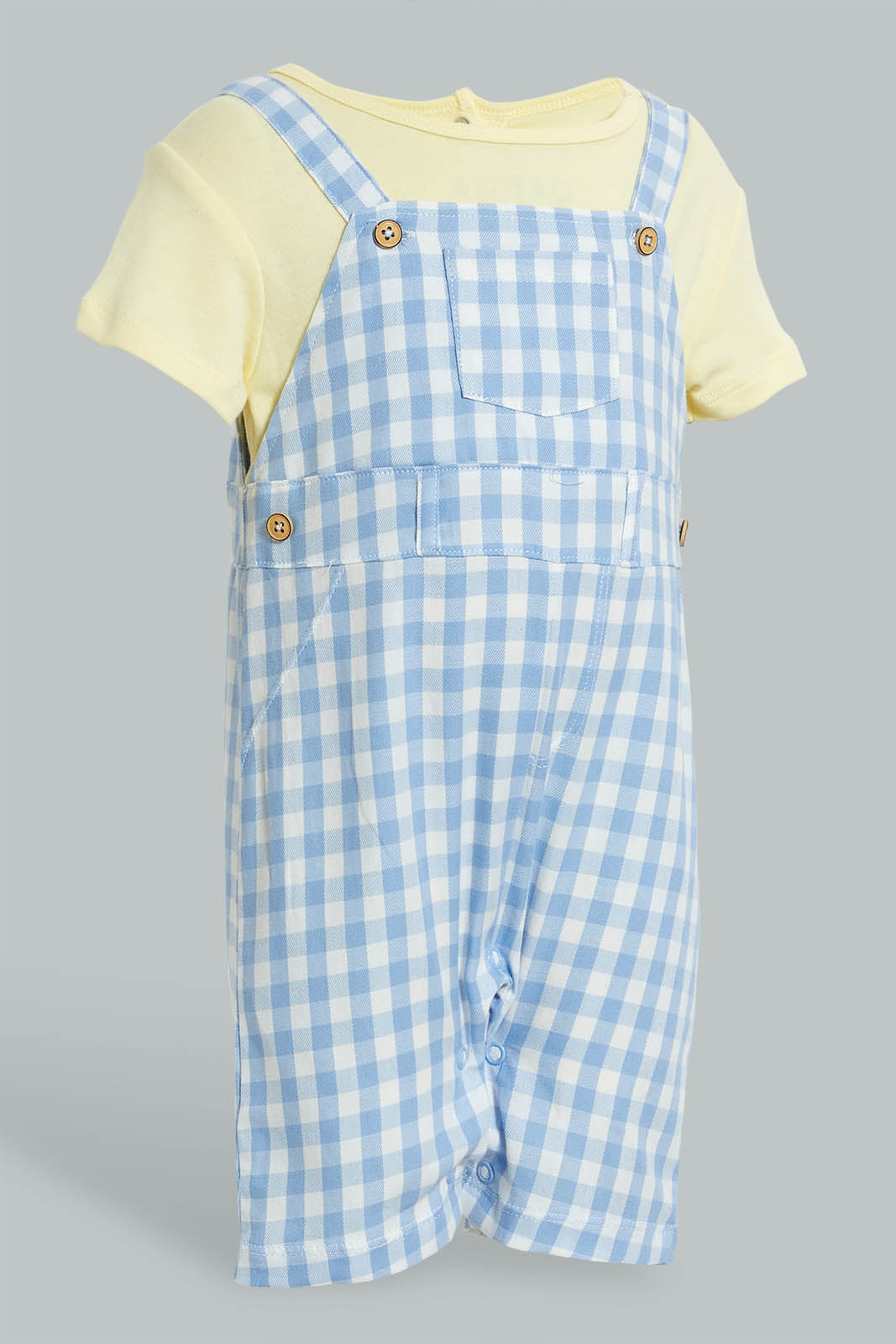 Redtag-Blue-Gingham-Duangree-Romper-Colour:Blue,-Filter:Baby-(0-to-12-Mths),-NBF-Rompers,-New-In,-New-In-NBF,-Non-Sale,-S22B,-Section:Kidswear-Baby-0 to 12 Months