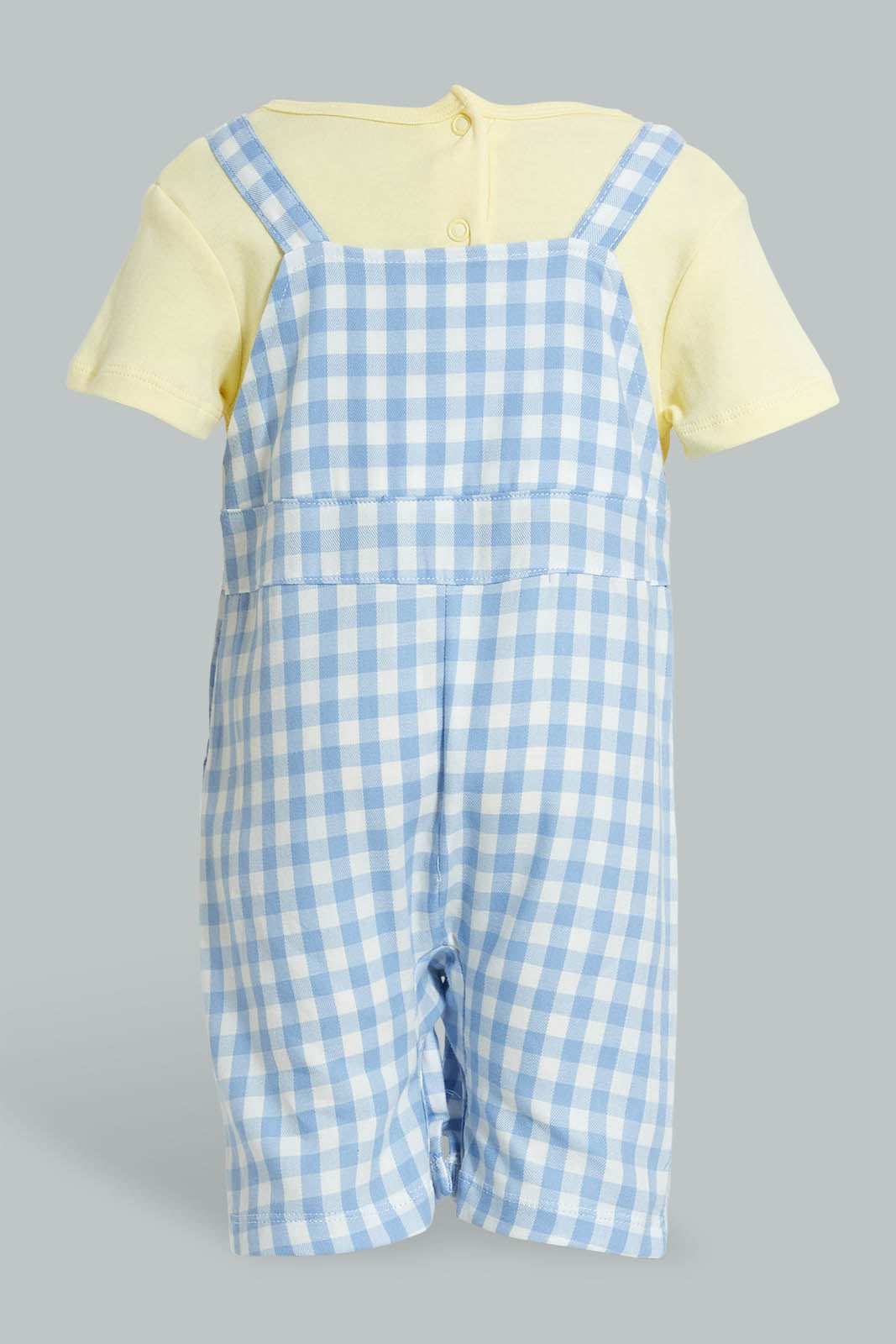 Redtag-Blue-Gingham-Duangree-Romper-Colour:Blue,-Filter:Baby-(0-to-12-Mths),-NBF-Rompers,-New-In,-New-In-NBF,-Non-Sale,-S22B,-Section:Kidswear-Baby-0 to 12 Months