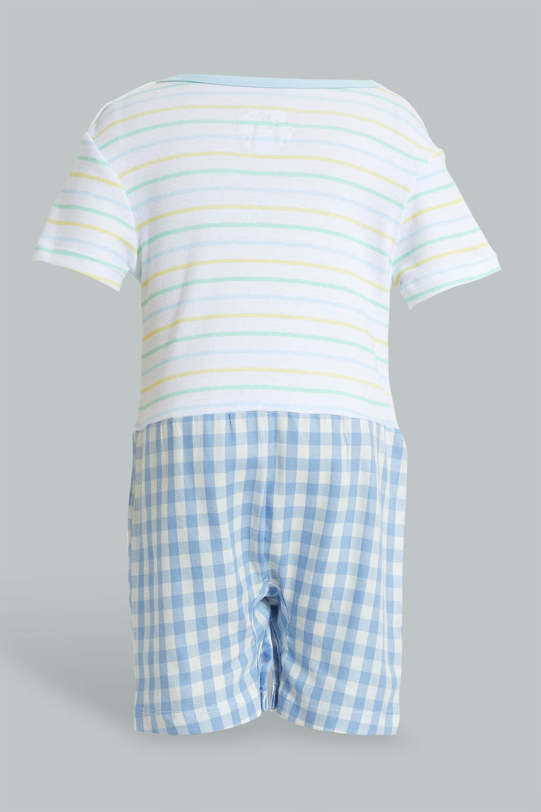 Redtag-Blue-Stripe-Romper-Colour:Blue,-Filter:Baby-(0-to-12-Mths),-NBF-Rompers,-New-In,-New-In-NBF,-Non-Sale,-S22B,-Section:Kidswear-Baby-0 to 12 Months