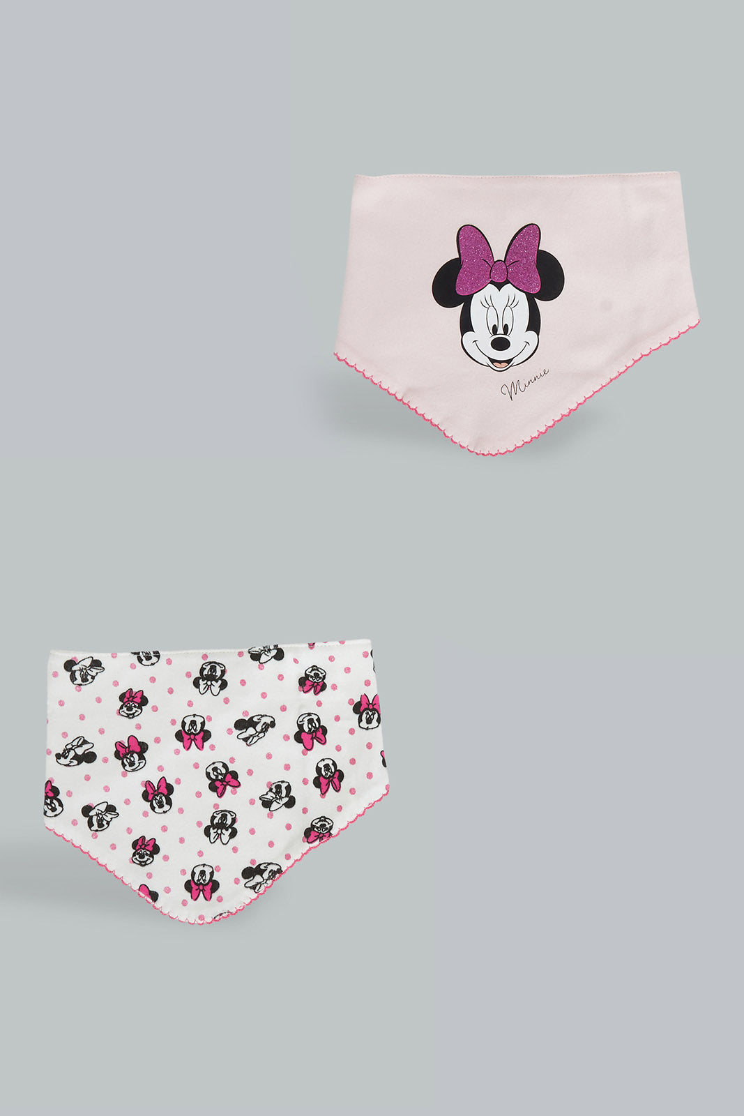 Pink Minnie Mouse Bib (2 Piece)