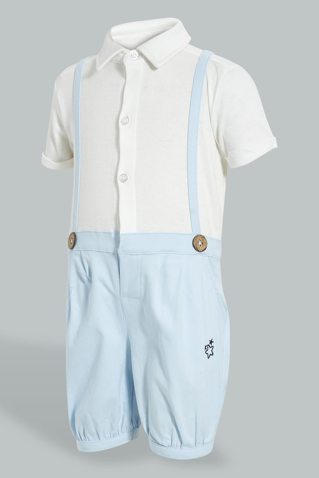 Redtag-Grey-Duangree-Romper-Colour:Grey,-Filter:Baby-(0-to-12-Mths),-NBF-Rompers,-New-In,-New-In-NBF,-Non-Sale,-S22B,-Section:Kidswear-Baby-0 to 12 Months