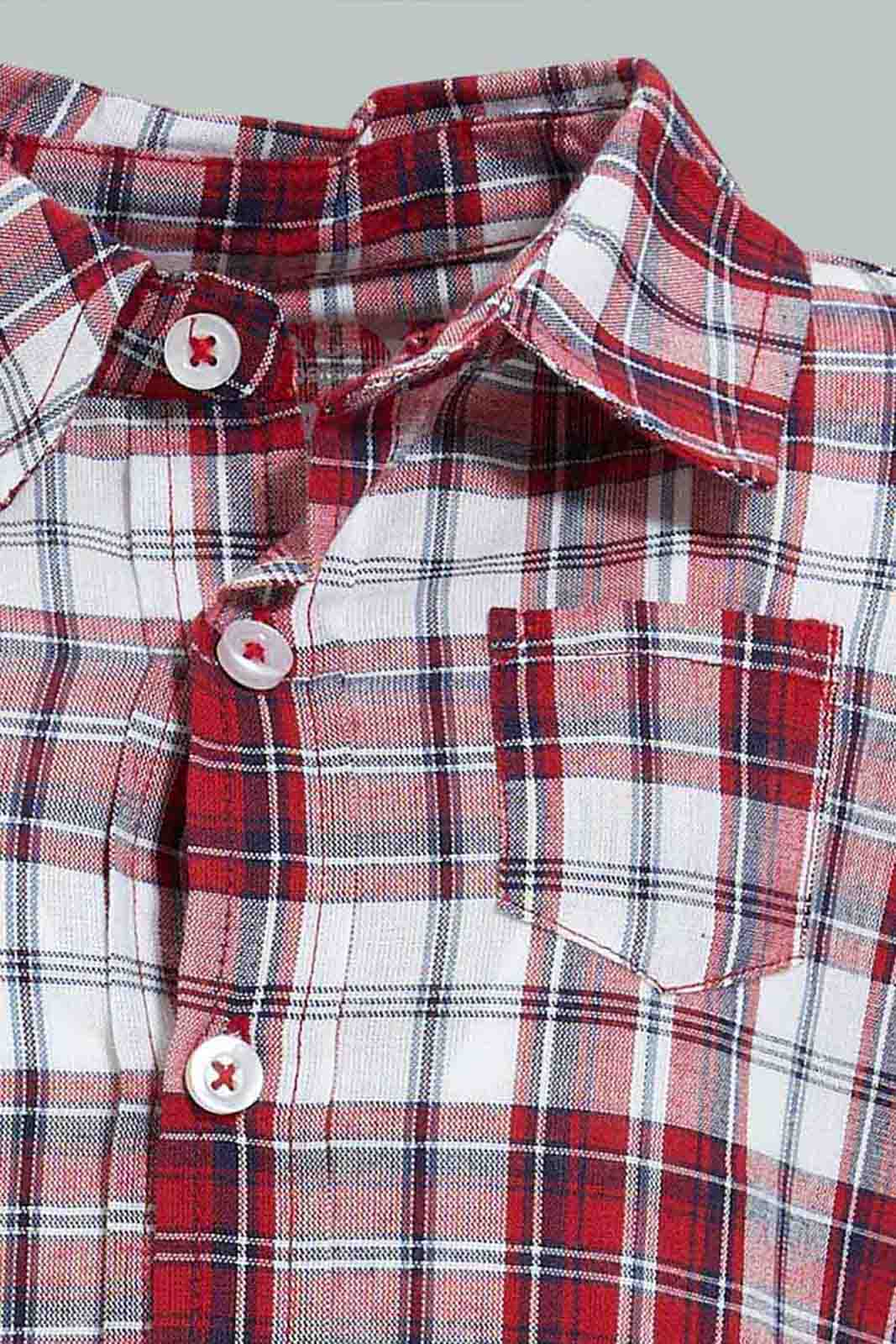 Redtag-Navy-Check-Shirt-&-Trouser-Set-Colour:Navy,-Filter:Baby-(0-to-12-Mths),-NBF-Gift-Sets,-New-In,-New-In-NBF,-Non-Sale,-S22B,-Section:Kidswear-Baby-0 to 12 Months