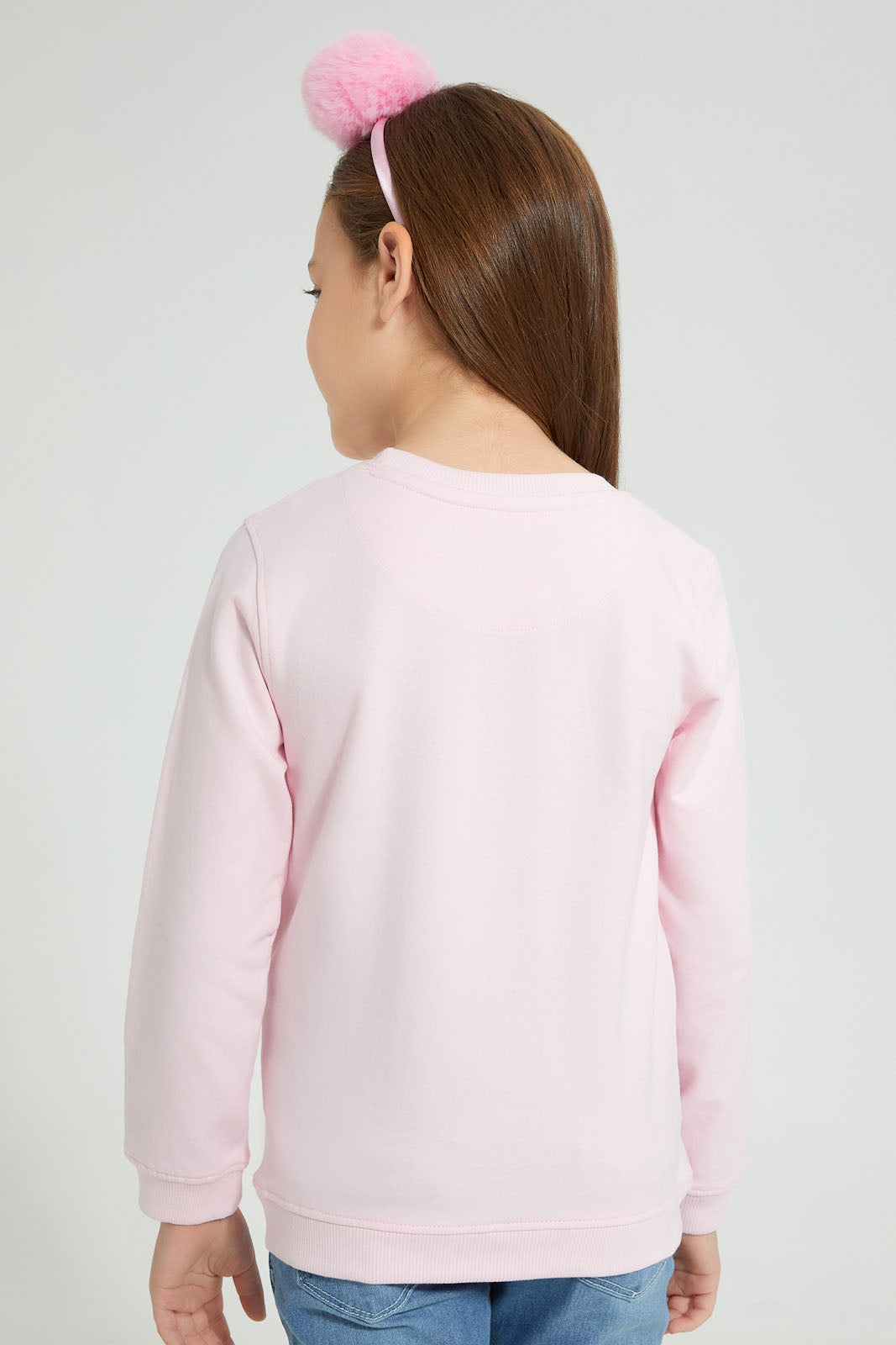 Redtag-Pink-Donald-Duck-Print-SweaT-Shirt-Sweatshirts-Girls-2 to 8 Years