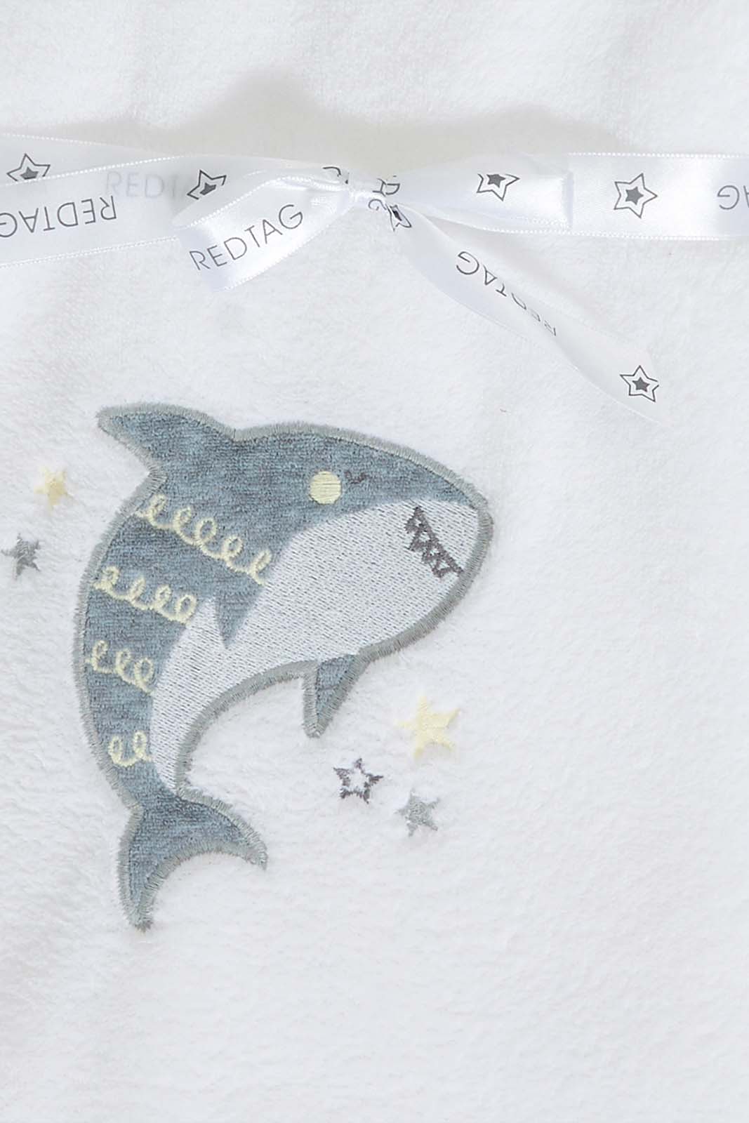 Redtag-White-Whale-Fluffy-Blanket-Baby-Blankets-Baby-0 to 12 Months
