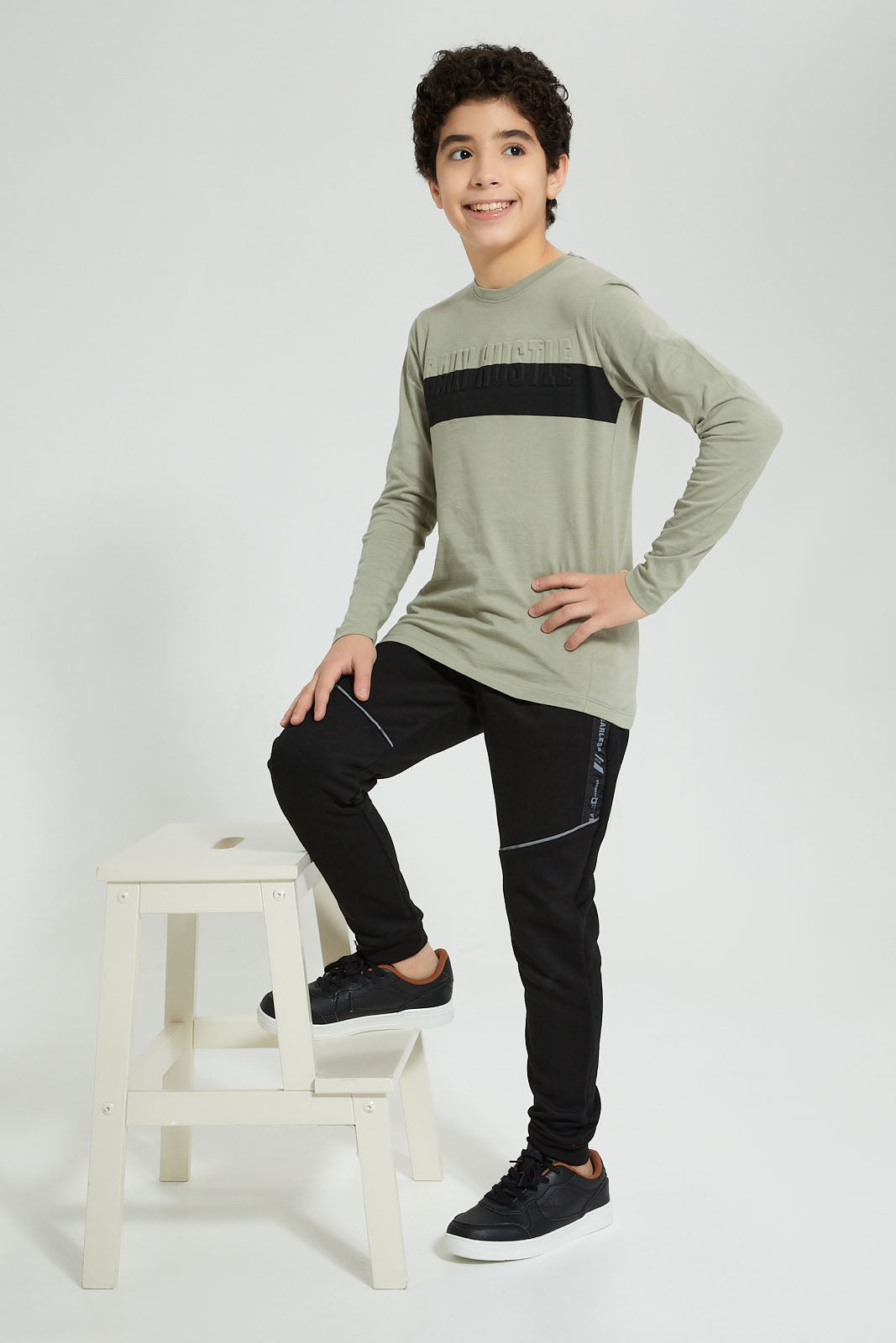 Redtag-Black-Heat-Seal-Zip-Active-Pant-Joggers-Senior-Boys-9 to 14 Years