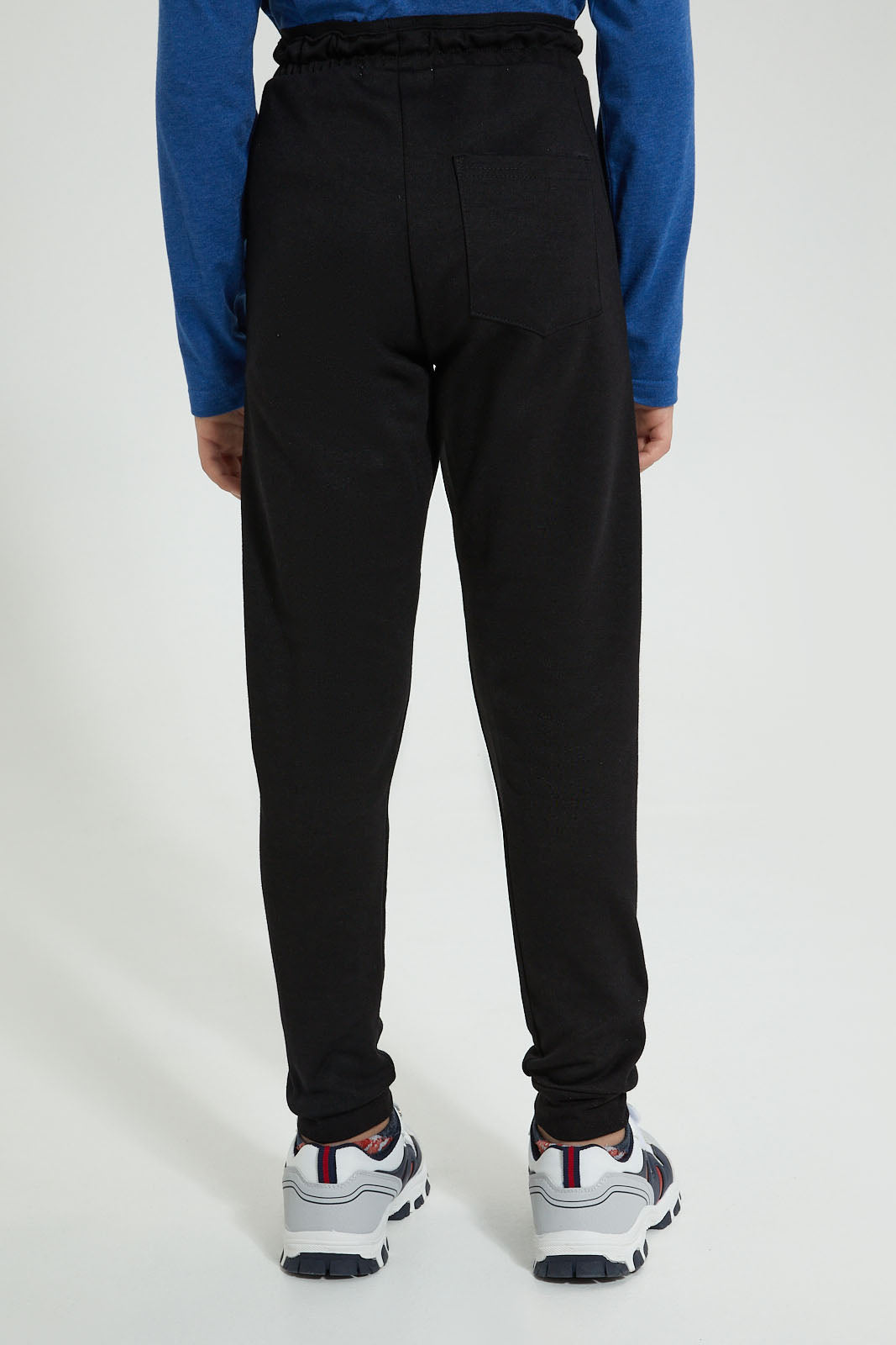 Redtag-Black-Heat-Seal-&-Hd-Print-Active-Pant-Joggers-Senior-Boys-9 to 14 Years