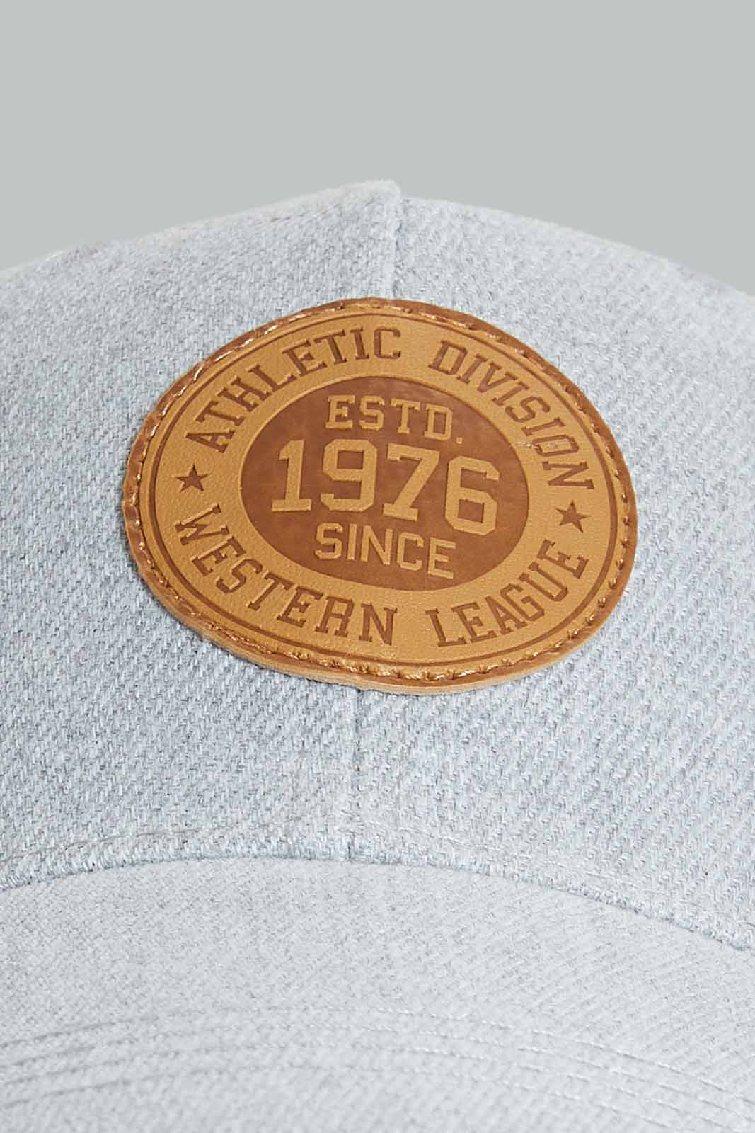 Redtag-Grey-And-White-Cap-With-Pu-Patch-Caps-Men's-