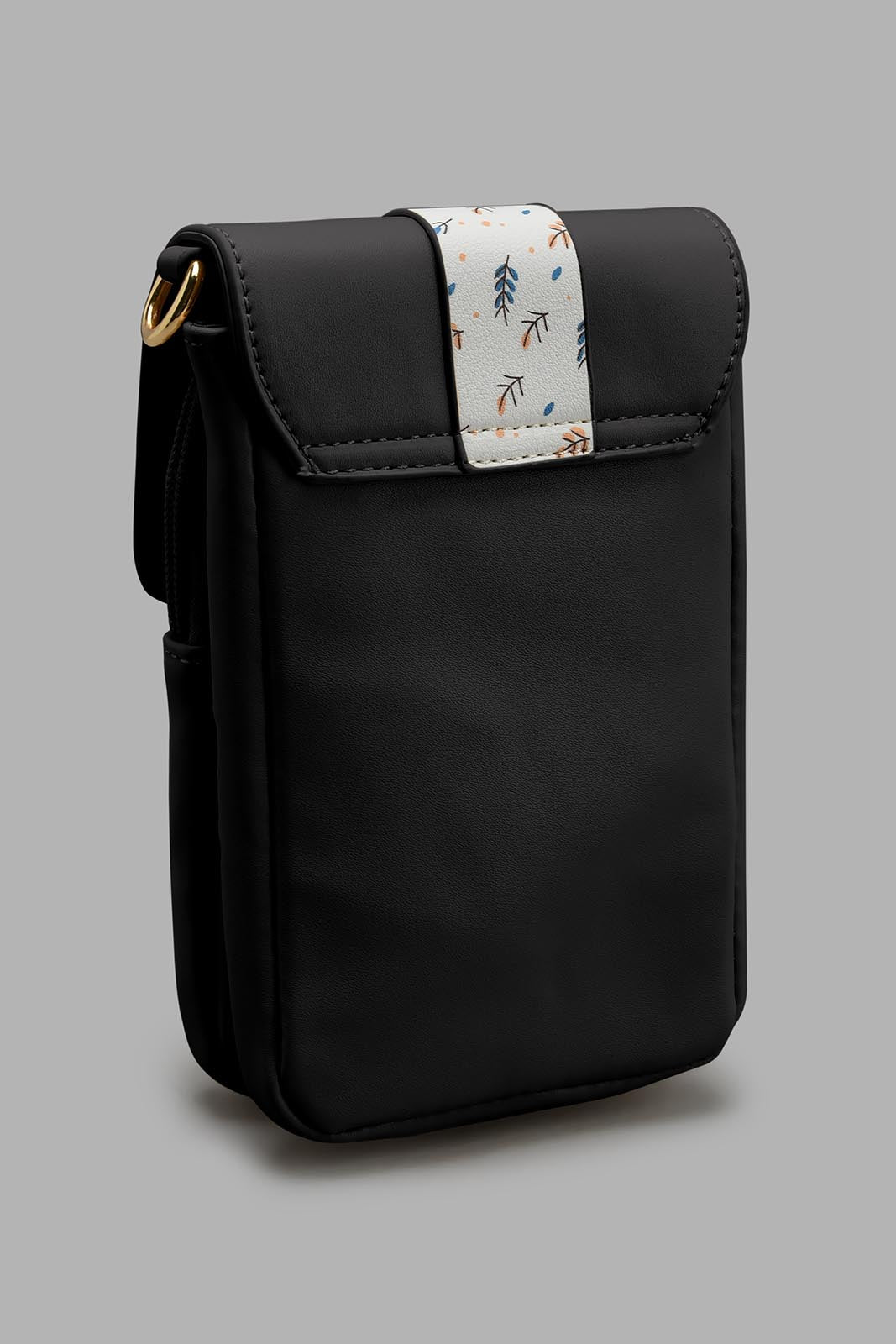 Redtag-Black-Floral-Printed-Mobile-Pouches-Mobile-Pouches-Women-