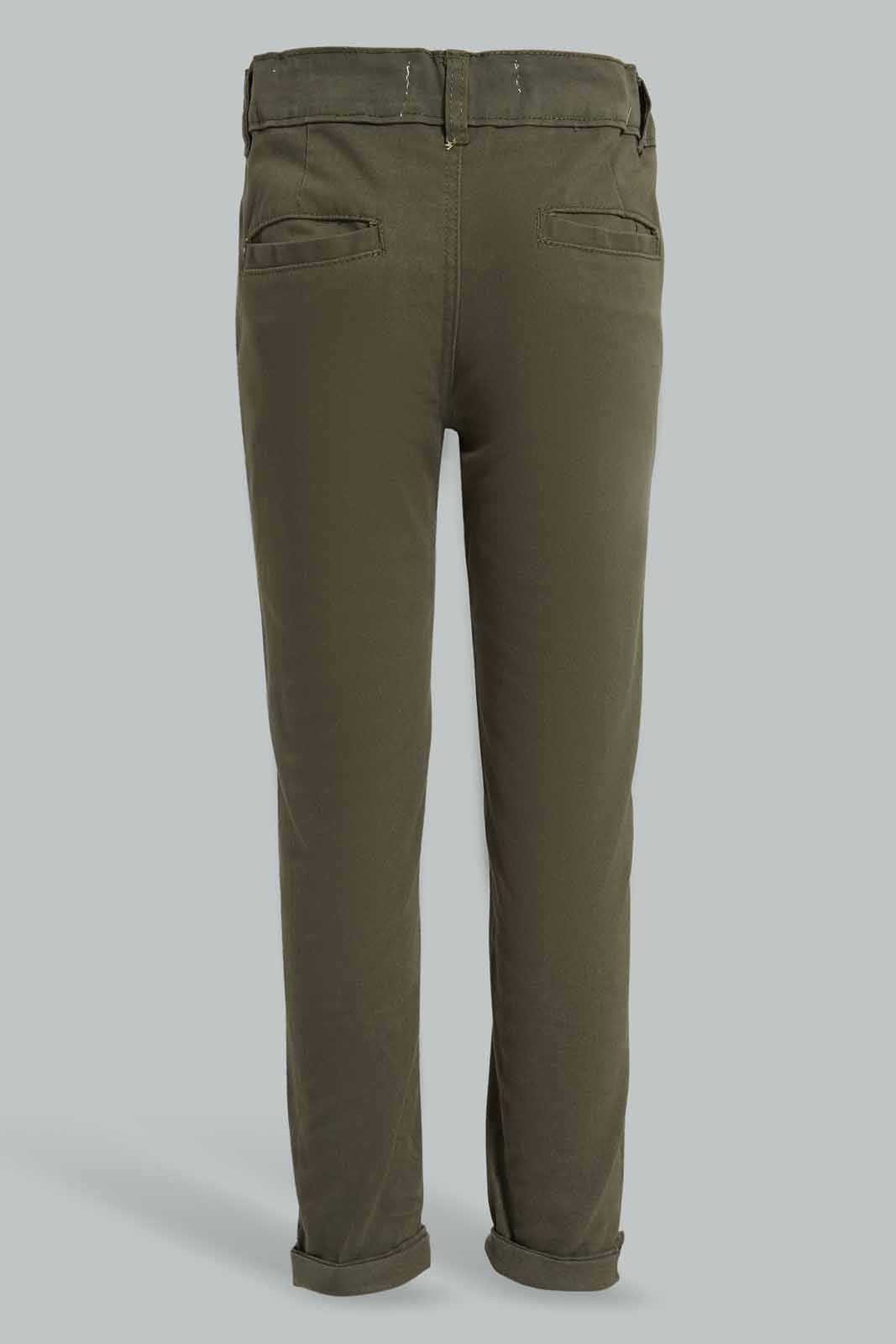 Redtag-Olive-Chino-Trouser-BOY-Trousers,-Bundle,-Category:Trousers,-Colour:Dark-Green,-Deals:4-For-90,-Filter:Boys-(2-to-8-Yrs),-S22B,-Section:Boys-(0-to-14Yrs),-TBL-Boys-2 to 8 Years