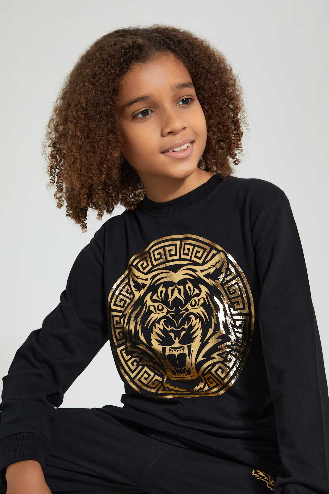Black Lion Face Jog Suit (2 Piece)