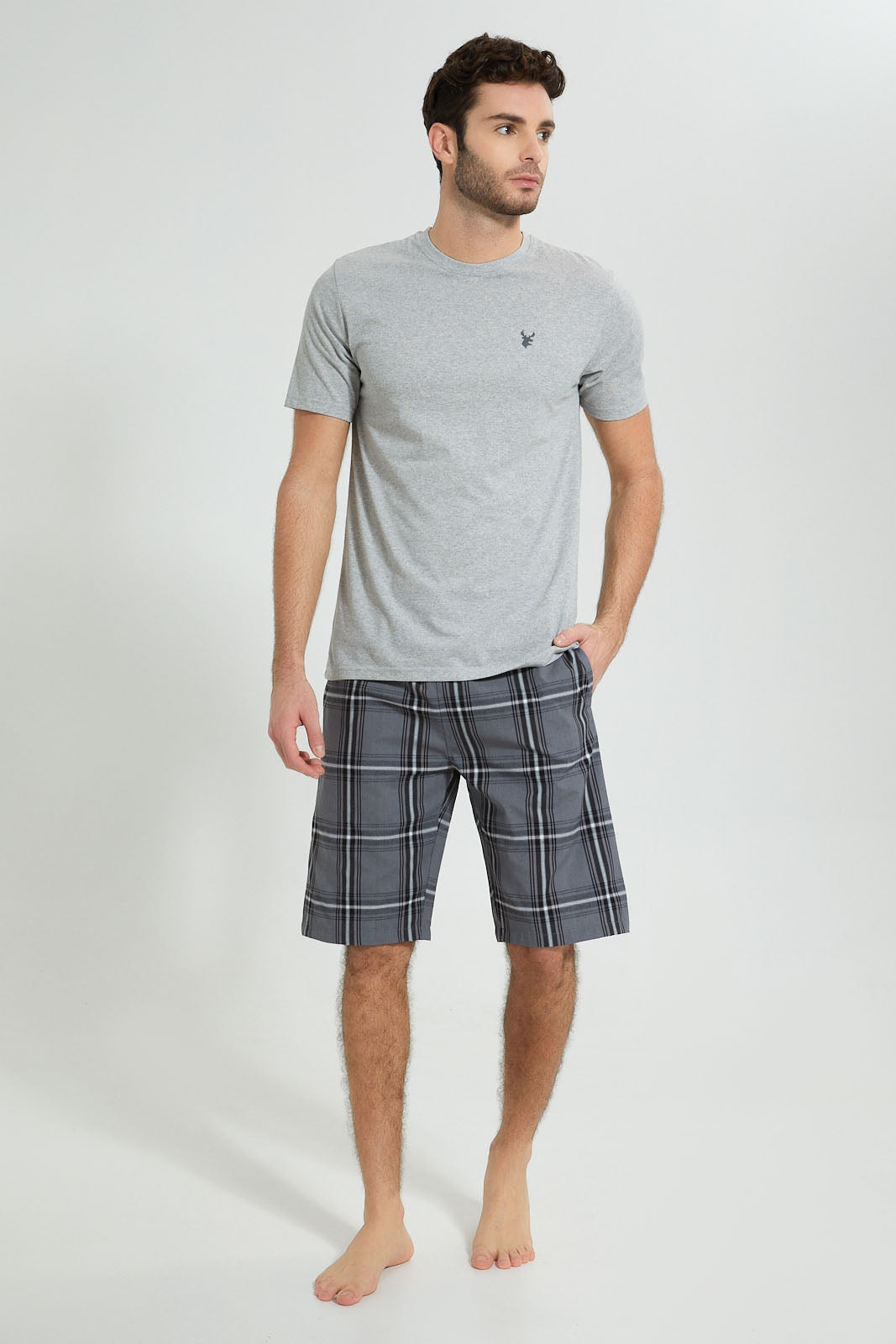 Redtag-Grey-Pyjama-Set-Colour:Grey,-Filter:Men's-Clothing,-Men-Pyjama-Sets,-New-In,-New-In-Men,-Non-Sale,-S22B,-Section:Men-Men's-