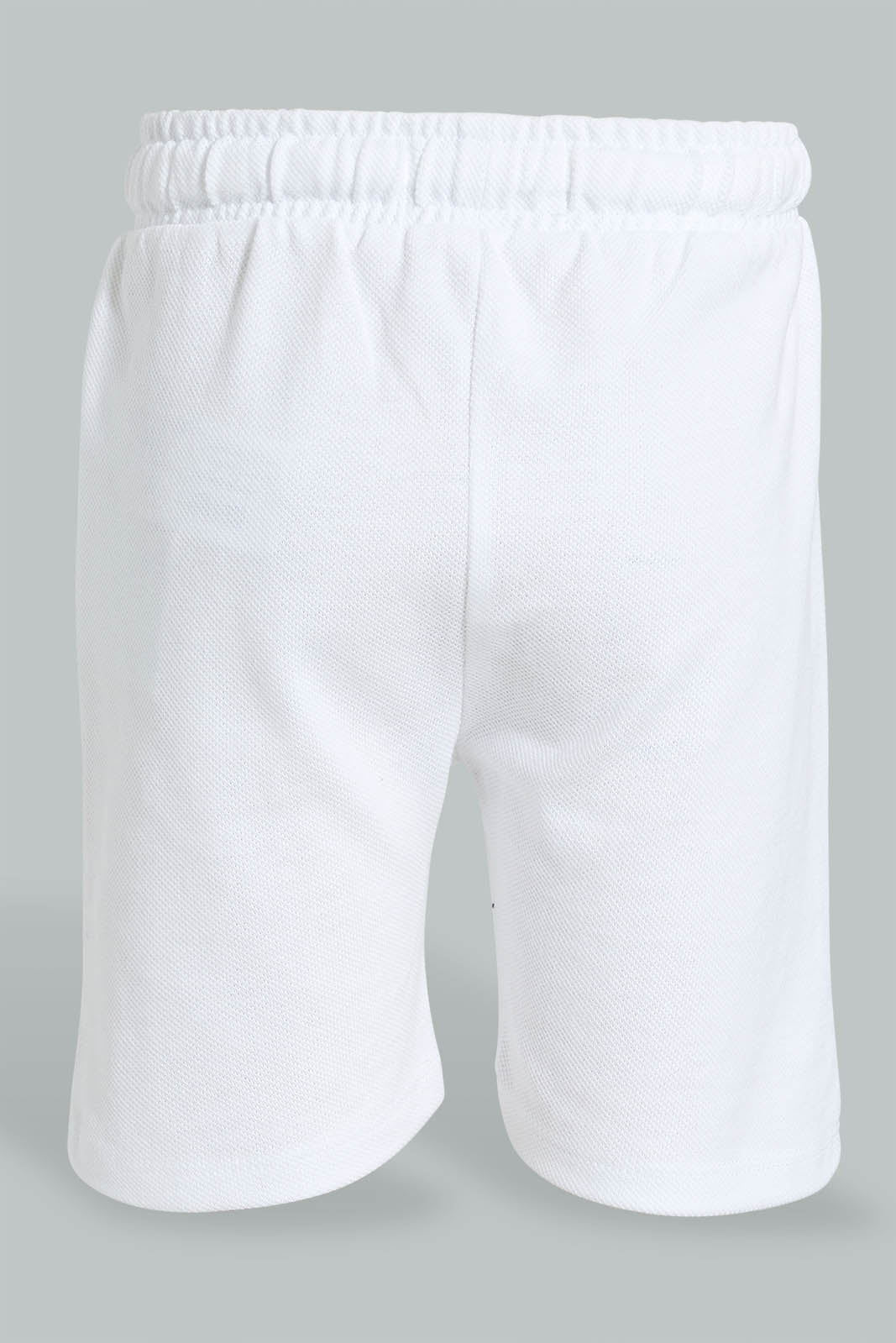 Redtag-White-Pique-Shorts-Active-Shorts-Infant-Boys-3 to 24 Months