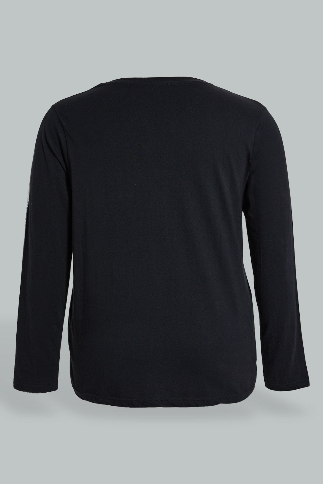 Redtag-Black-Long-Sleeve-Graphic-T-Shirt-Graphic-Prints-Women's-