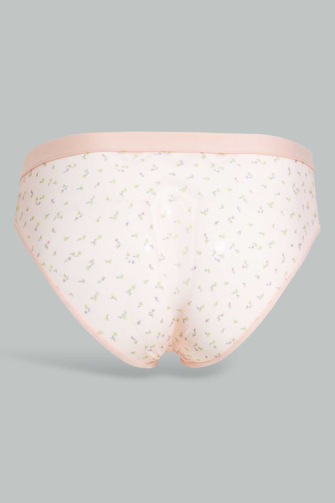 Redtag-Yellow/Peach-Floral-Printed-Boyleg-Brief-(2-Pack)-Category:Briefs,-Colour:Assorted,-Deals:New-In,-Filter:Women's-Clothing,-New-In-Women-APL,-Non-Sale,-Section:Women,-W22O,-Women-Briefs--
