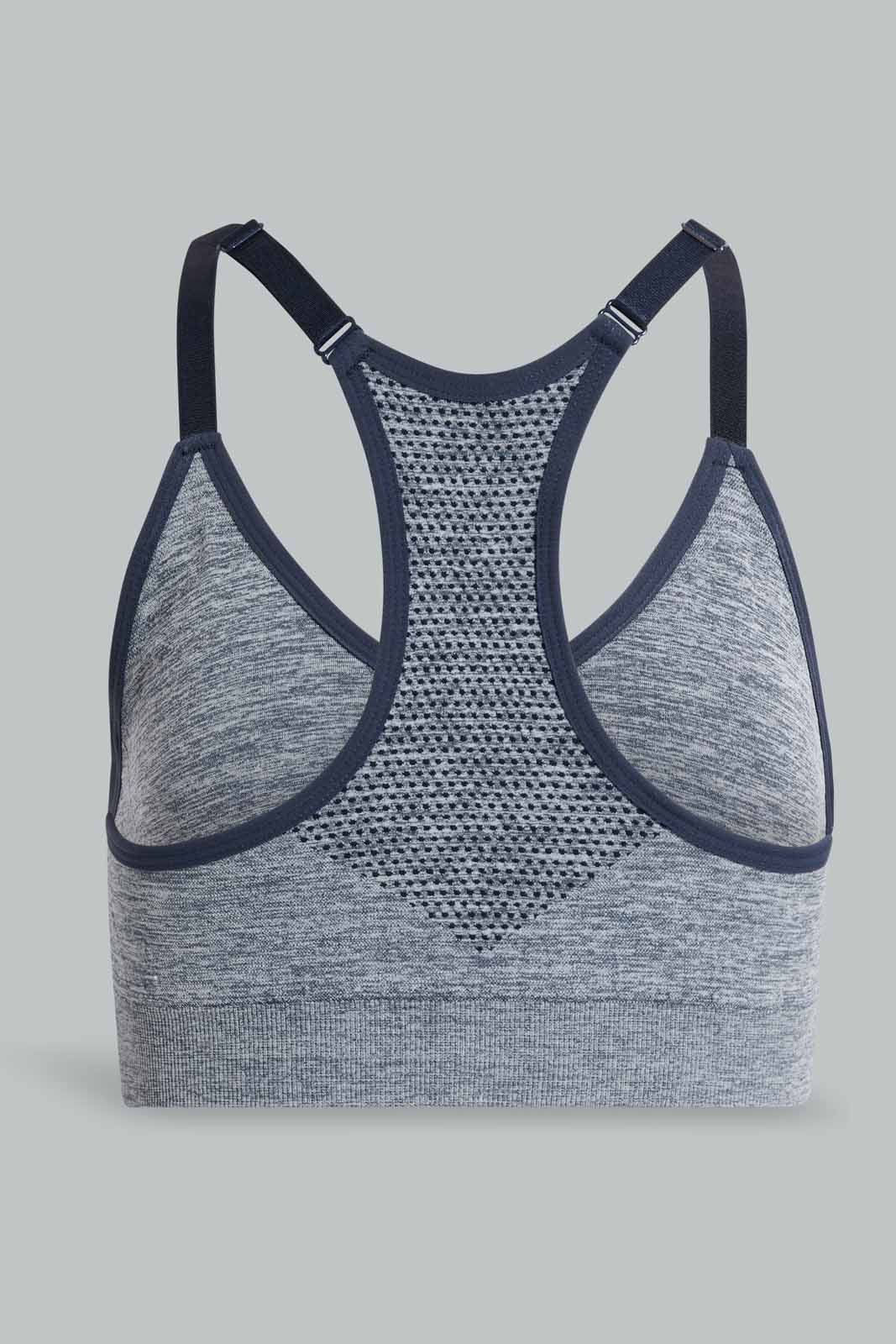 Redtag-Black-Plain-Padded-Sports-Bra-Sports-Bras-Women's-