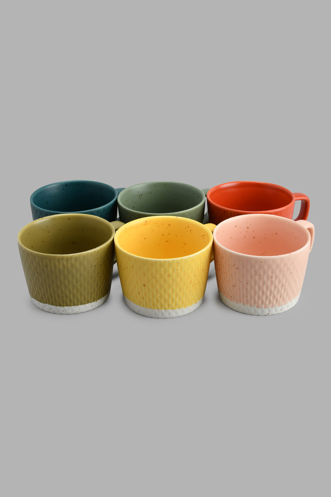 Redtag-Assorted-Embossed-Cup-&-Saucer-Set-(12-Piece)-Tea-Sets-Home-Dining-