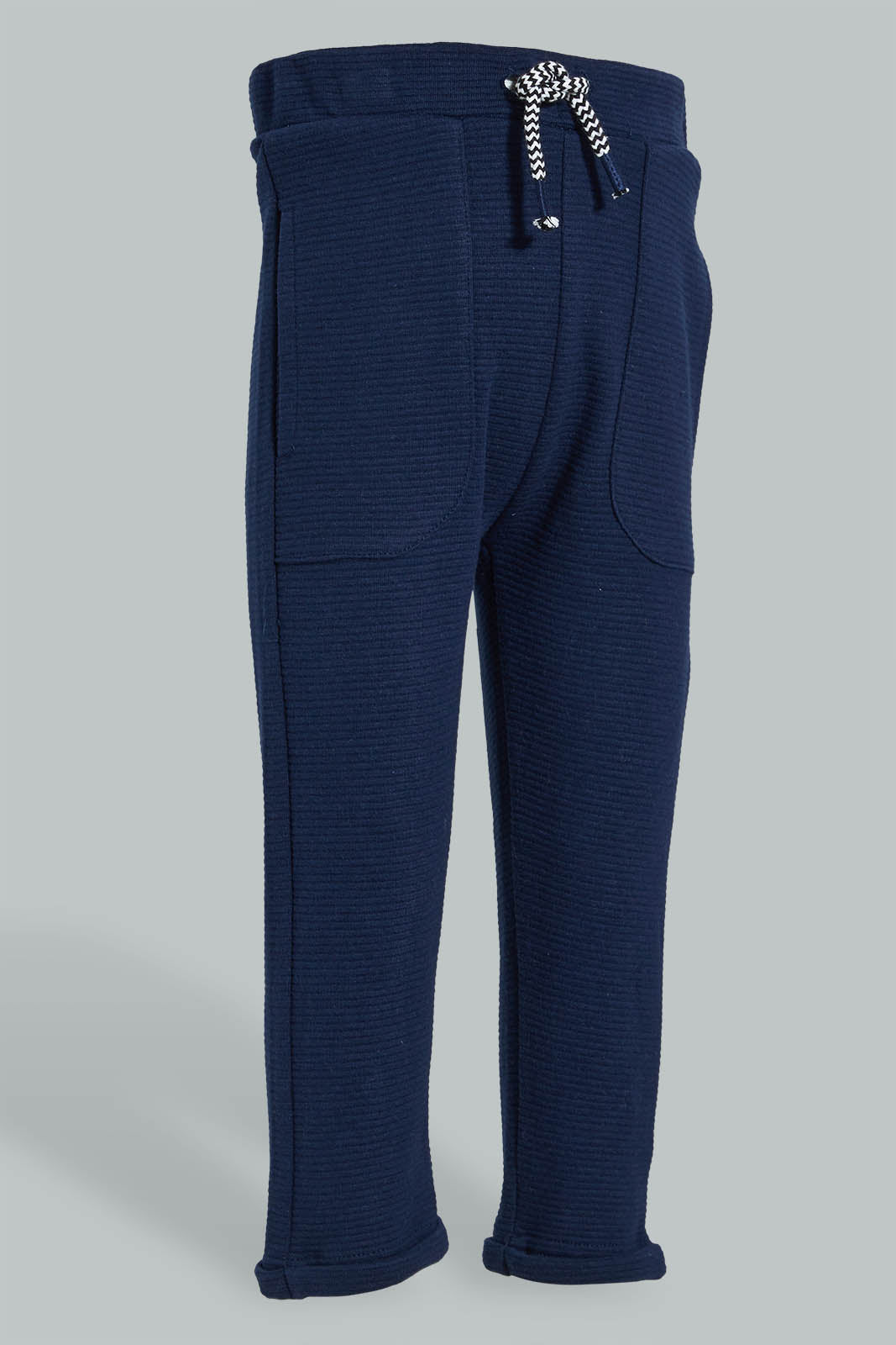 Redtag-Navy-Ottoman-Active-Pant-Joggers-Infant-Boys-3 to 24 Months