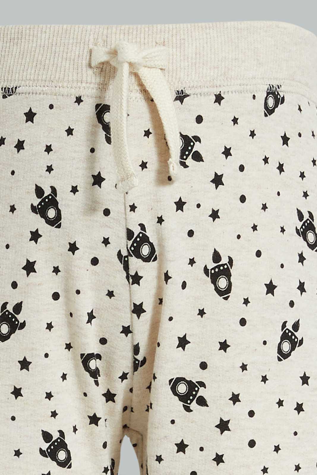 Redtag-Ecru-Active-Pant-Character,-Colour:Ecru,-Filter:Infant-Boys-(3-to-24-Mths),-Infant-Boys-Joggers,-New-In,-New-In-INB,-Non-Sale,-S22B,-Section:Kidswear,-TBL-Infant-Boys-3 to 24 Months