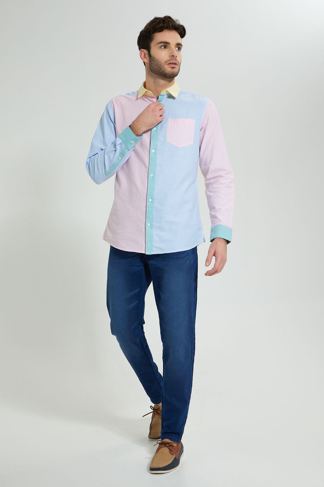 Redtag-Multi-Color-Oxford-Shirt-Colour:Assorted,-Filter:Men's-Clothing,-Men-Shirts,-New-In,-New-In-Men,-Non-Sale,-S22B,-Section:Men-Men's-