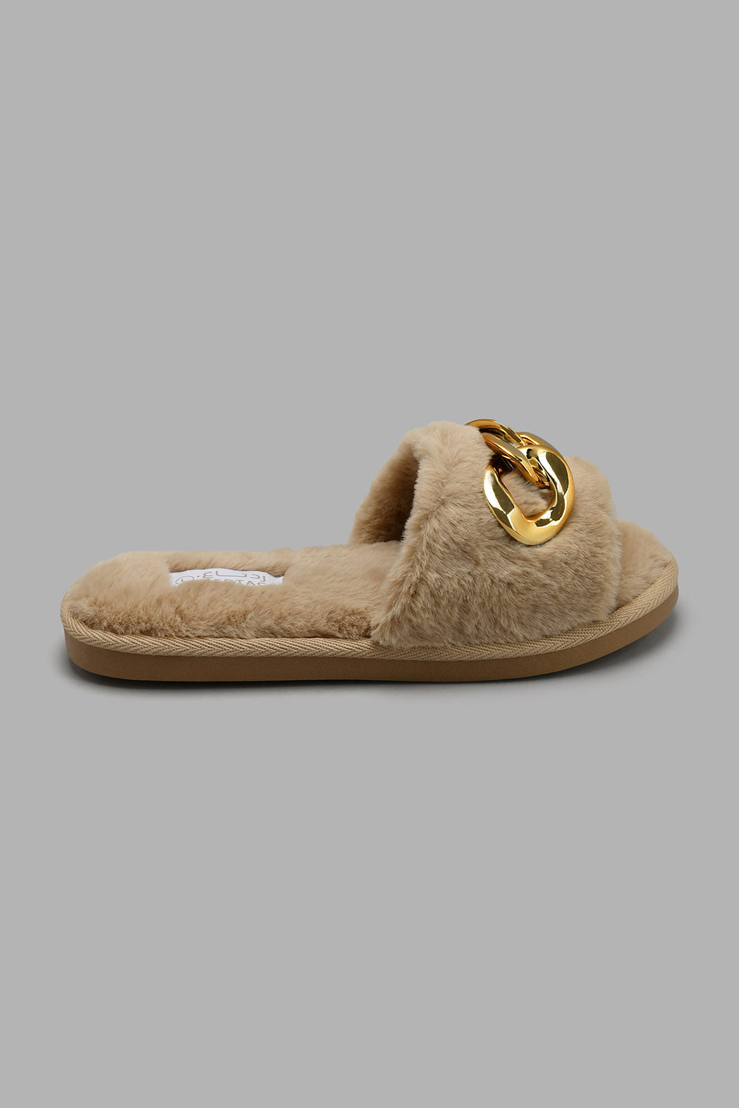 Redtag-Taupe-Chain-Trim-Slipper-Slippers-Women's-