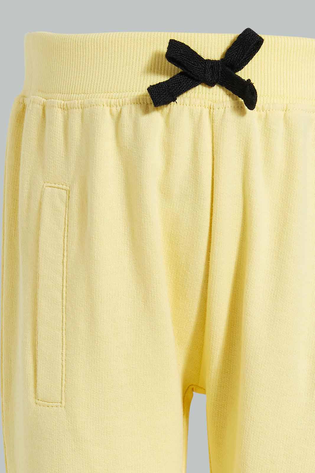 Redtag-Yellow-Embroideredellished-Set-Jog-Sets-Infant-Girls-3 to 24 Months