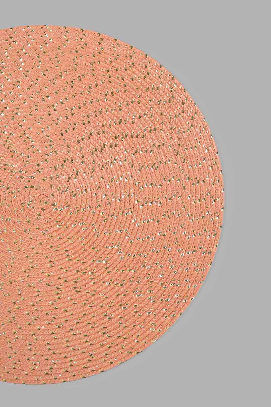 Redtag-Brown-Round-Placemat-Placemats-Home-Dining-