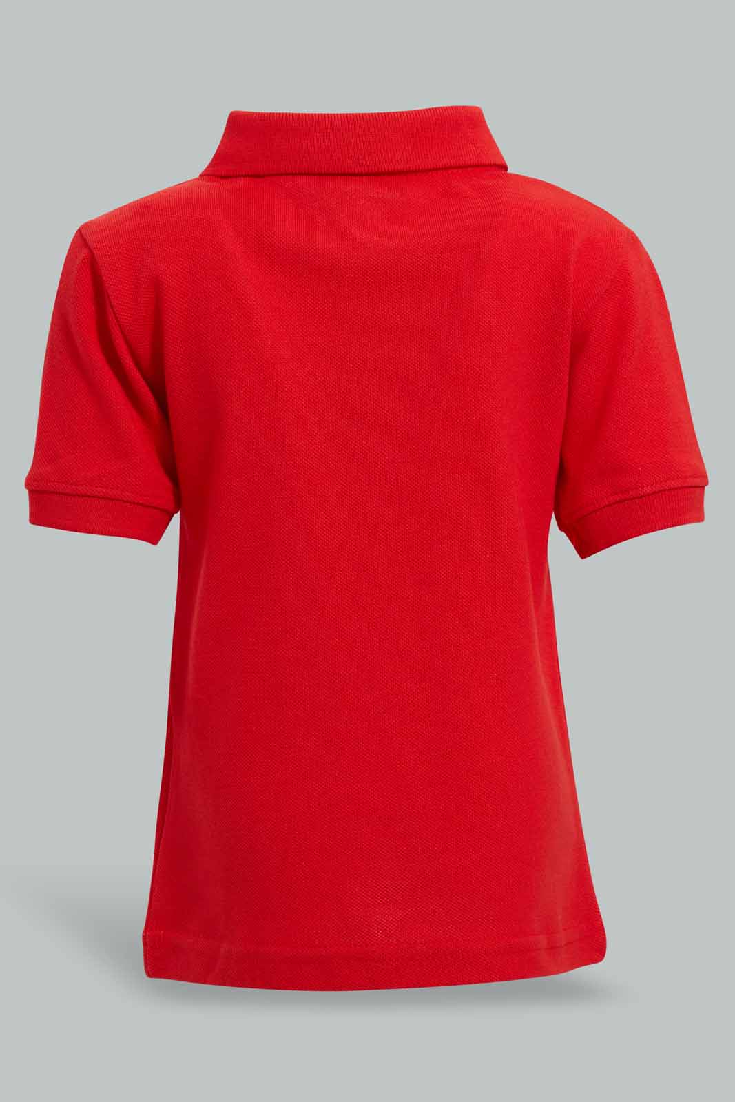 Redtag-Red-Tipping-Color-Pique-Short-Sleeve-Polo-Polo-Shirts-Infant-Boys-3 to 24 Months