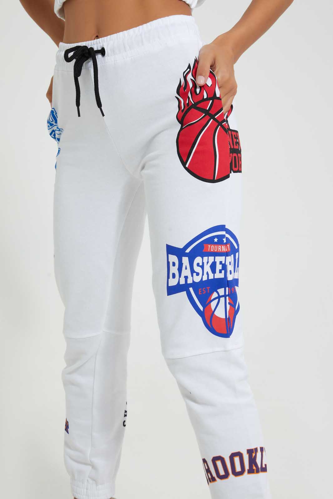 Redtag-White-Alover-Printed-Jogger-Joggers-Women's-