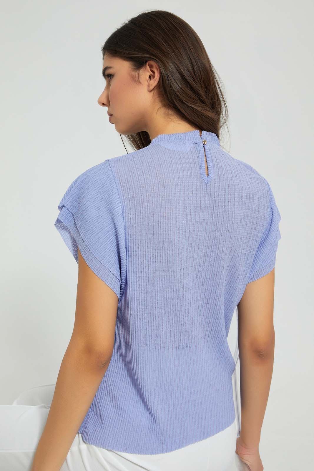 Redtag-Blue-Crinkle-Top-Tops-Women's-