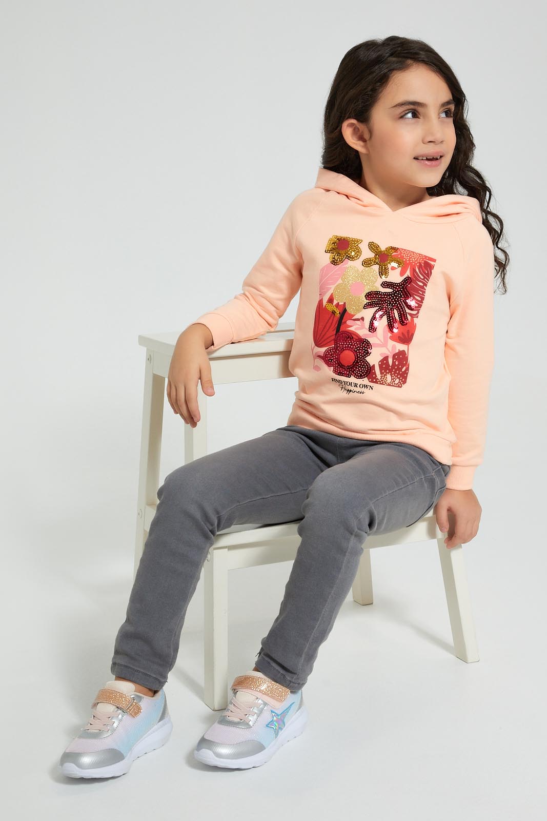 Redtag-Peach-Embroideredellished-SweaT-Shirt-Sweatshirts-Girls-2 to 8 Years
