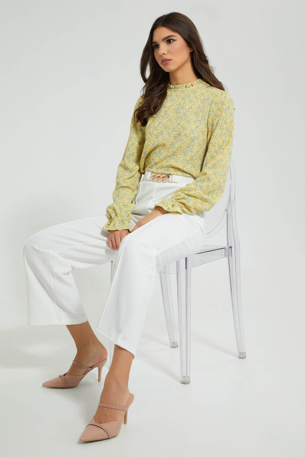 Redtag-Yellow-Floral-Print-Top-Blouses-Women's-