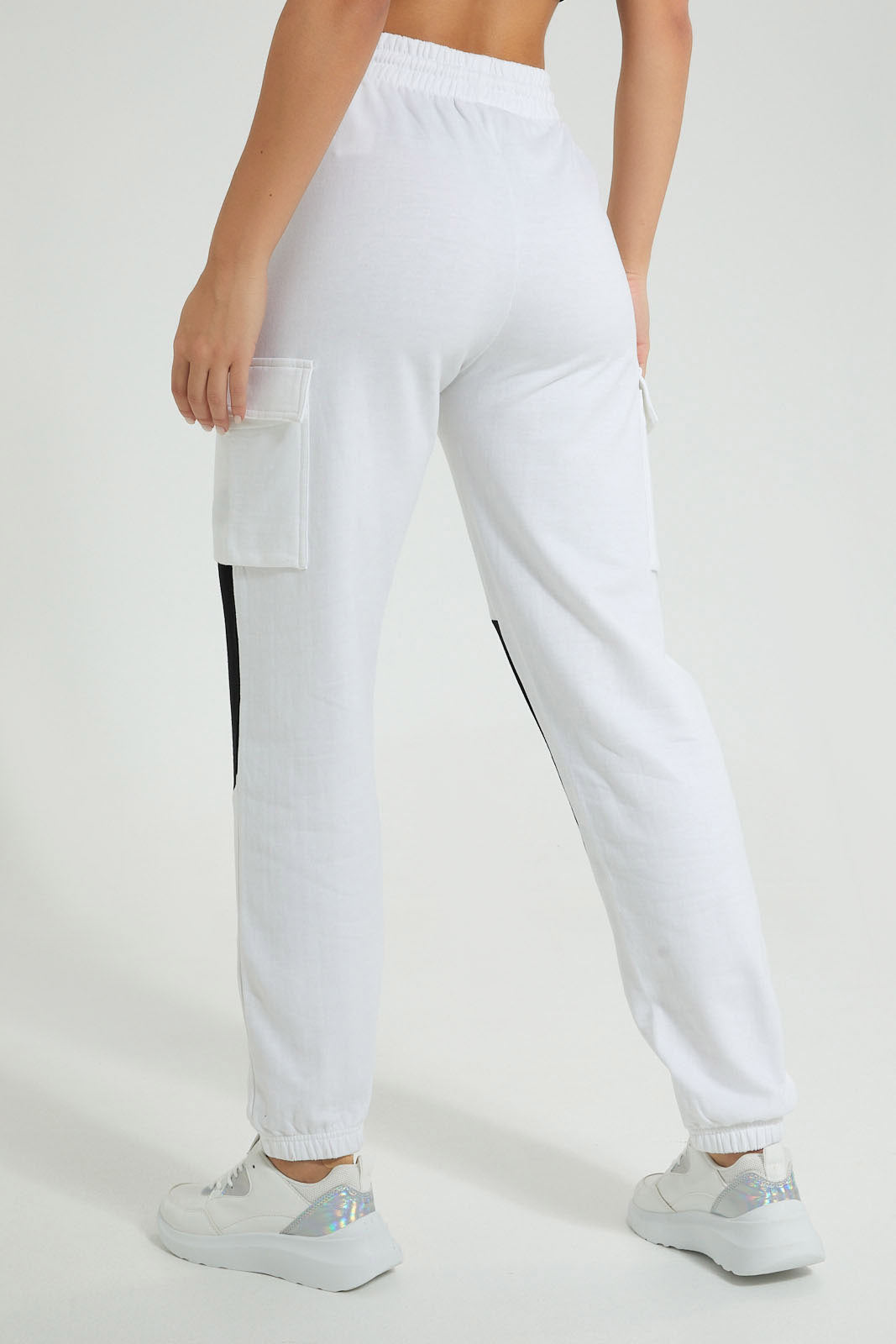 Redtag-White-Color-Block-Active-Pant-Colour:White,-Filter:Women's-Clothing,-New-In,-New-In-Women,-Non-Sale,-S22B,-Section:Women,-Women-Joggers-Women's-