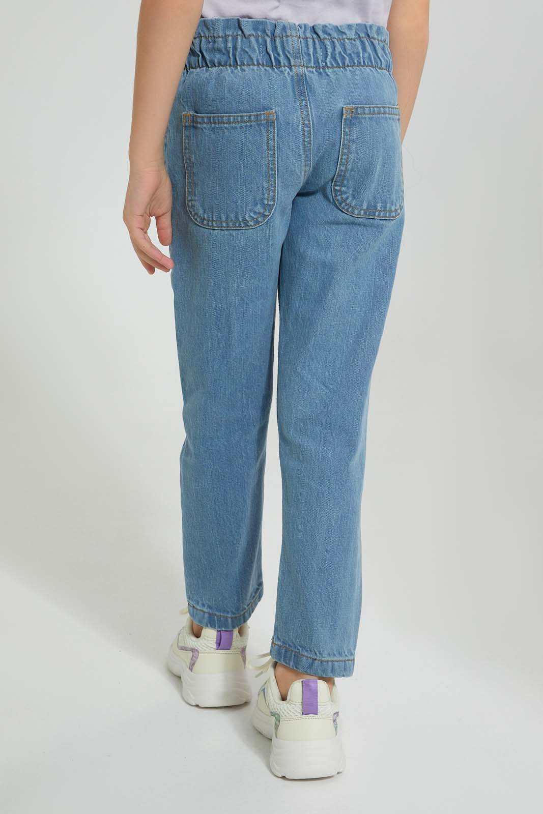 Redtag-Light-Wash-Front-Patch-Pocket-Jean-Colour:Light-Wash,-Filter:Girls-(2-to-8-Yrs),-Girls-Jeans,-New-In,-New-In-GIR,-Non-Sale,-S22A,-Section:Kidswear-Girls-2 to 8 Years