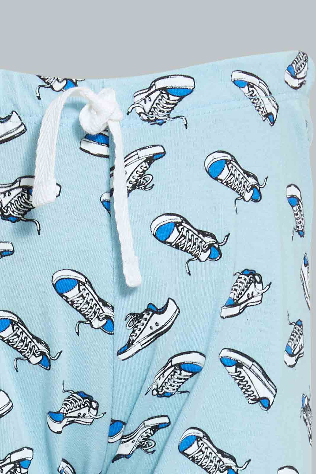 Redtag-White-And-Royal-3-Pack-Shark-Pyjama-Set-Set-Pyjama-Sets-Infant-Boys-3 to 24 Months