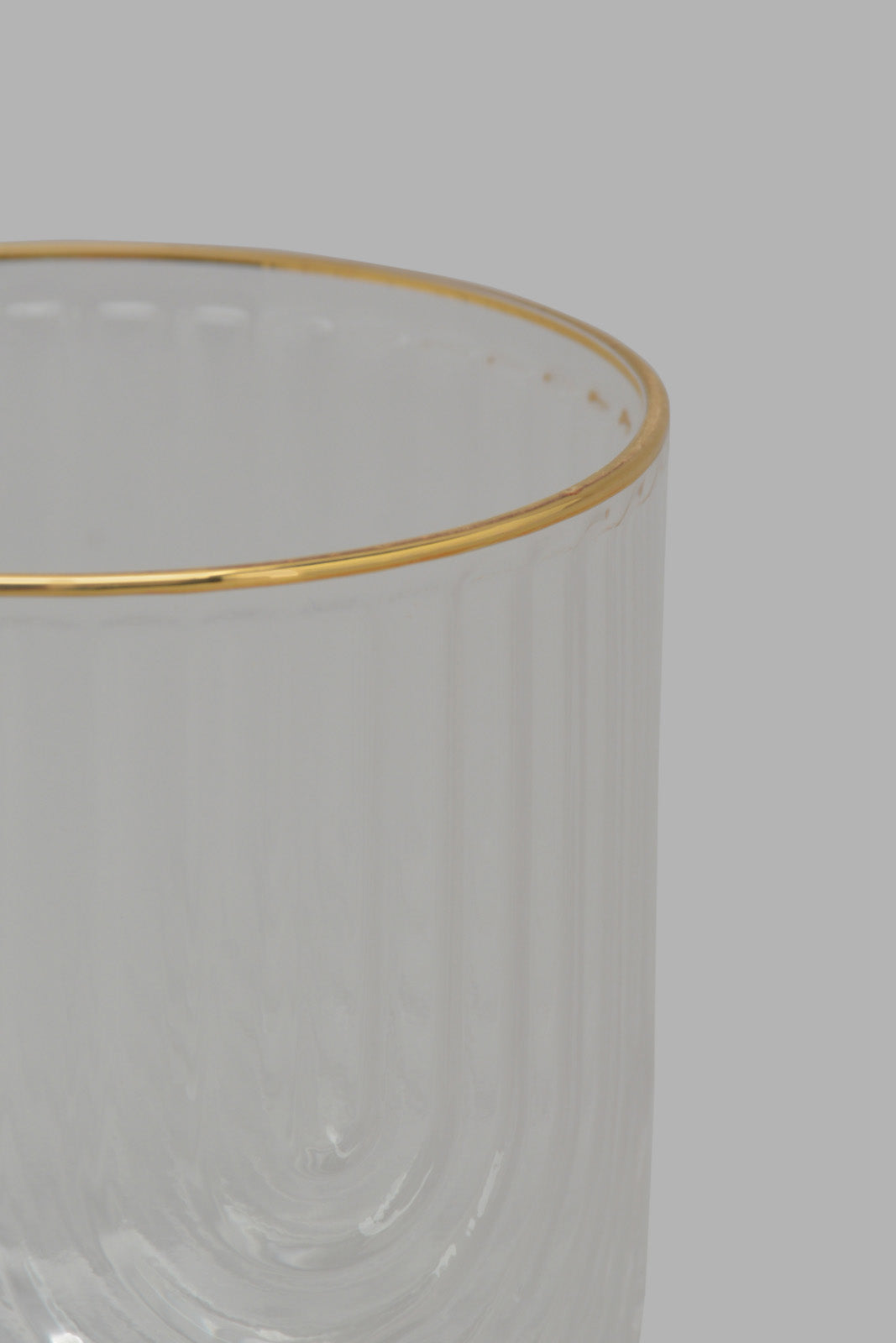 Clear And Gold Plated Glass Tumbler (10Oz)