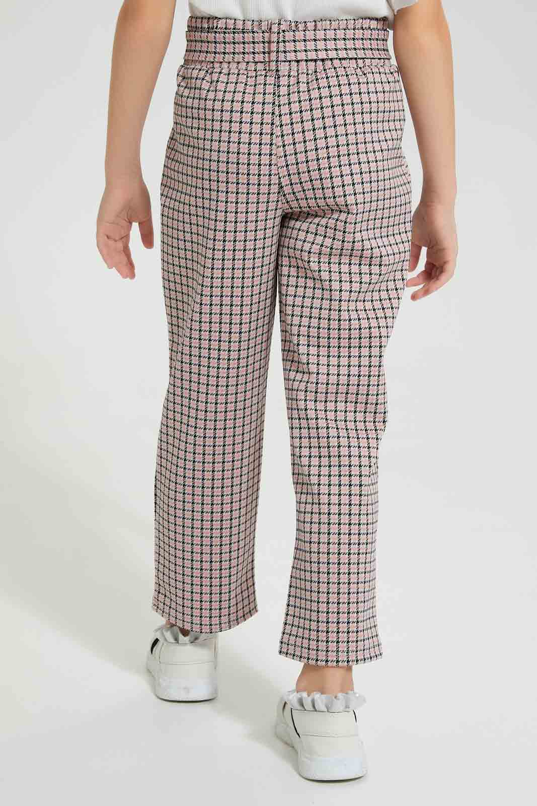 Redtag-Assorted-Checkered-Knitted-Trouser-Colour:Assorted,-Filter:Girls-(2-to-8-Yrs),-Girls-Trousers,-New-In,-New-In-GIR,-Non-Sale,-S22B,-Section:Kidswear-Girls-2 to 8 Years