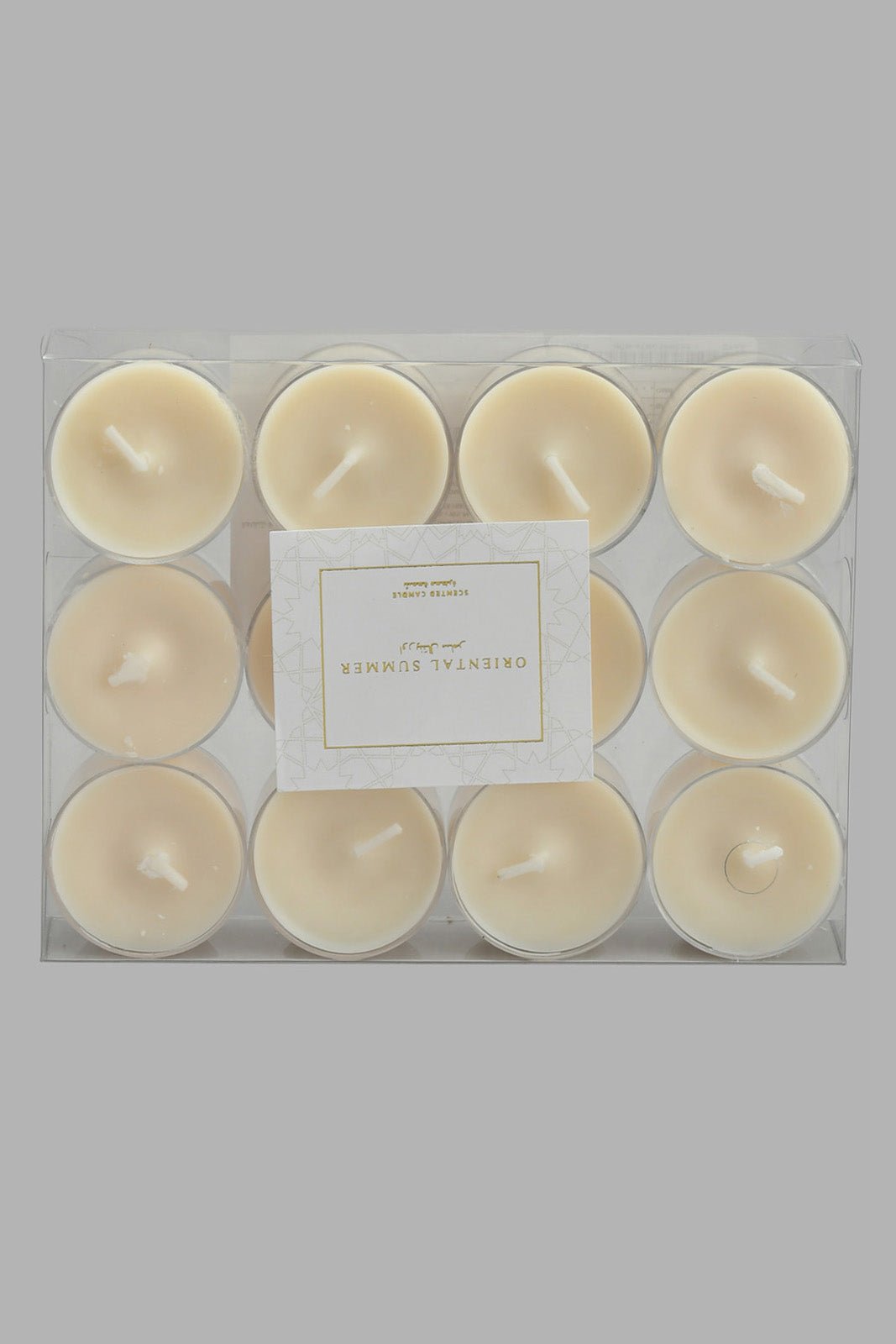 White Oriental Summer Tealight Set (12 Piece)
